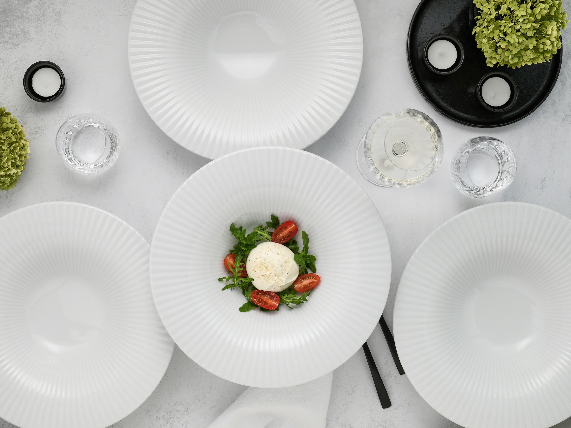 CreaTable Speiseteller »Allegra,Teller 30,5 cm, 4-tlg.« Teller Set, Vielseitig einsetzbar, Klassische Coupeform