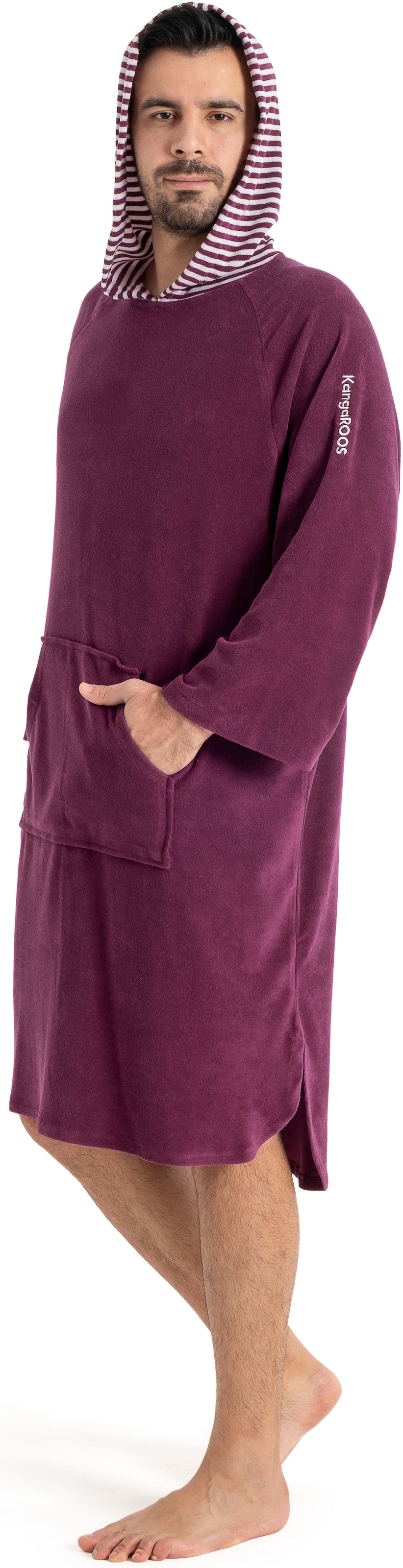 KangaROOS Badeponcho »Dalia Surfponcho, ideal für Sauna, Spa & im Urlaub« 1 Stk. weich, Uni-Farben mit Streifen, leicht, Unisex, für Damen und Herren