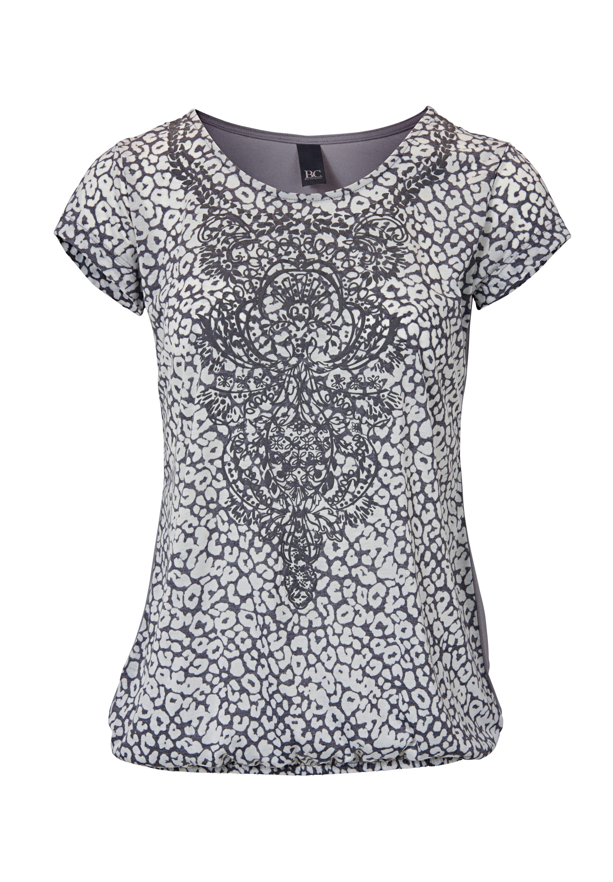 heine T-Shirt »Rundhals-Shirt Kurzarmshirt mit Transparenz-Effekt«