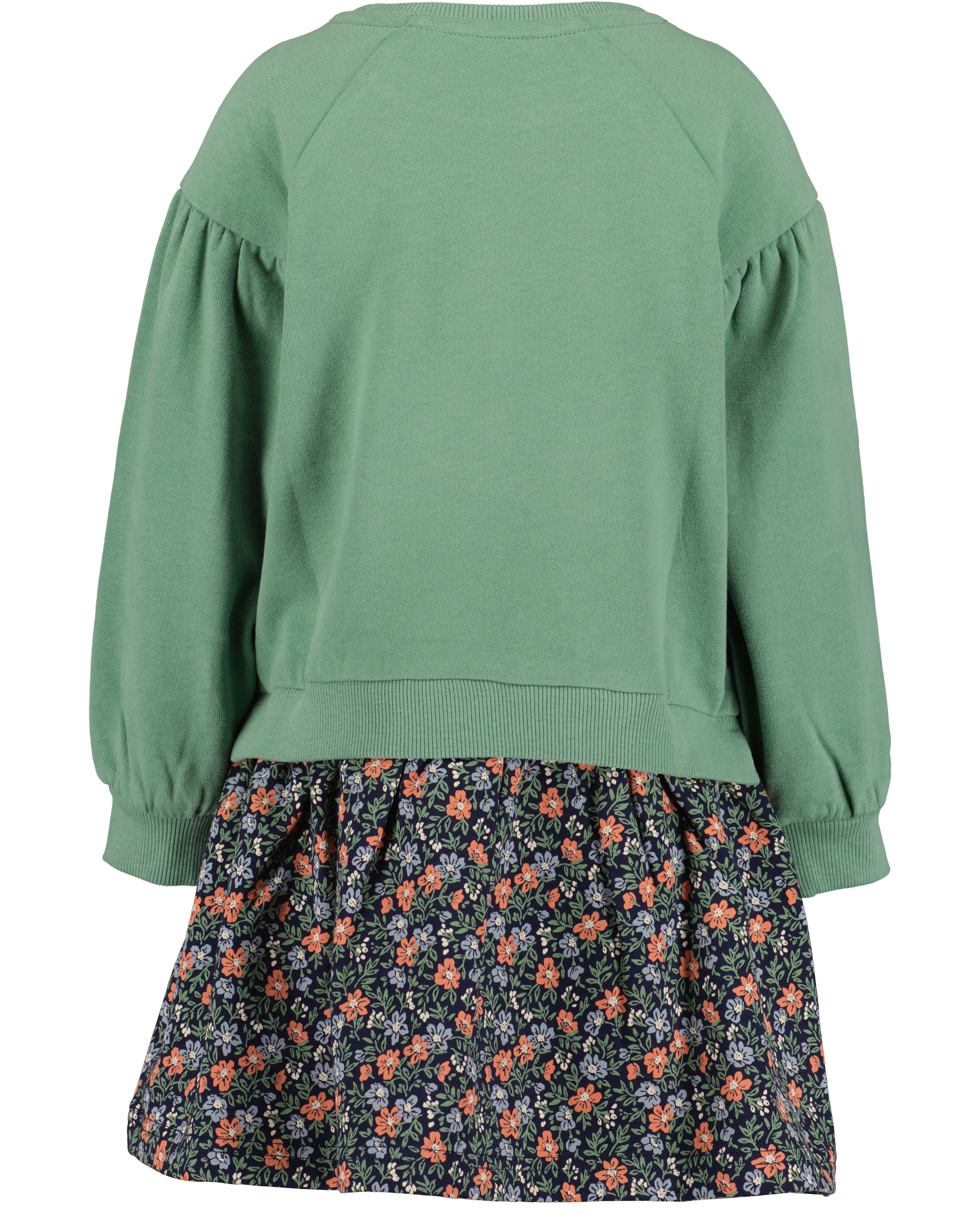 Blue Seven Sweatkleid, mit bedrucktem Rock und kleiner Stickerei auf der Brust