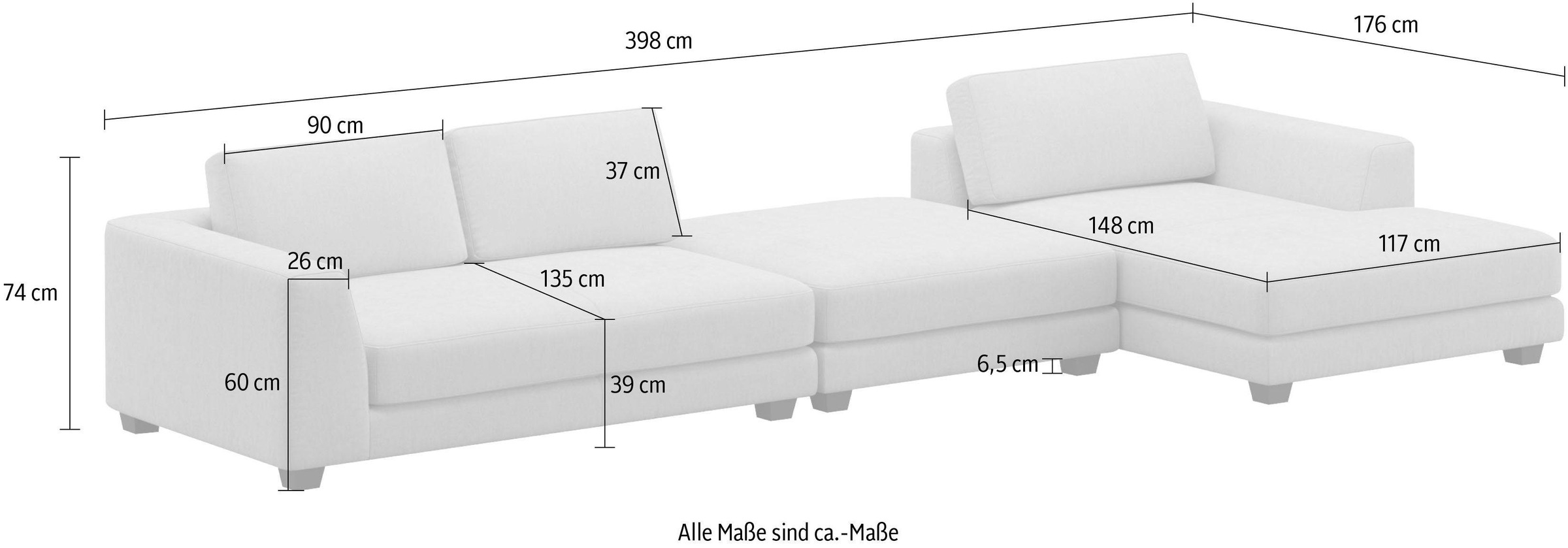 machalke® Ecksofa »atoll, L-Form«