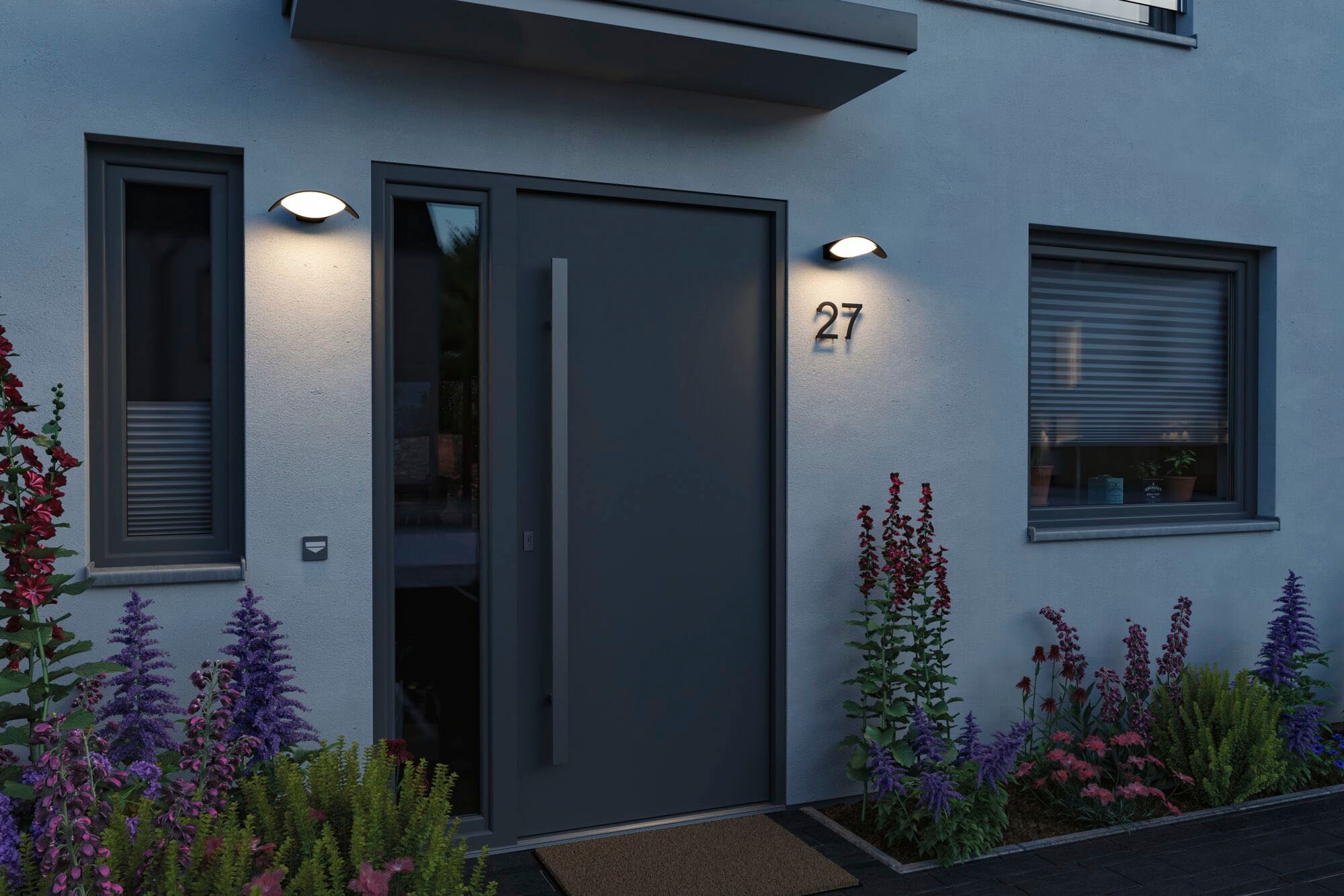 Paulmann LED Außen-Wandleuchte »Outdoor 230V Mesana IP44 anthrazit«, 1 flammig, IP44