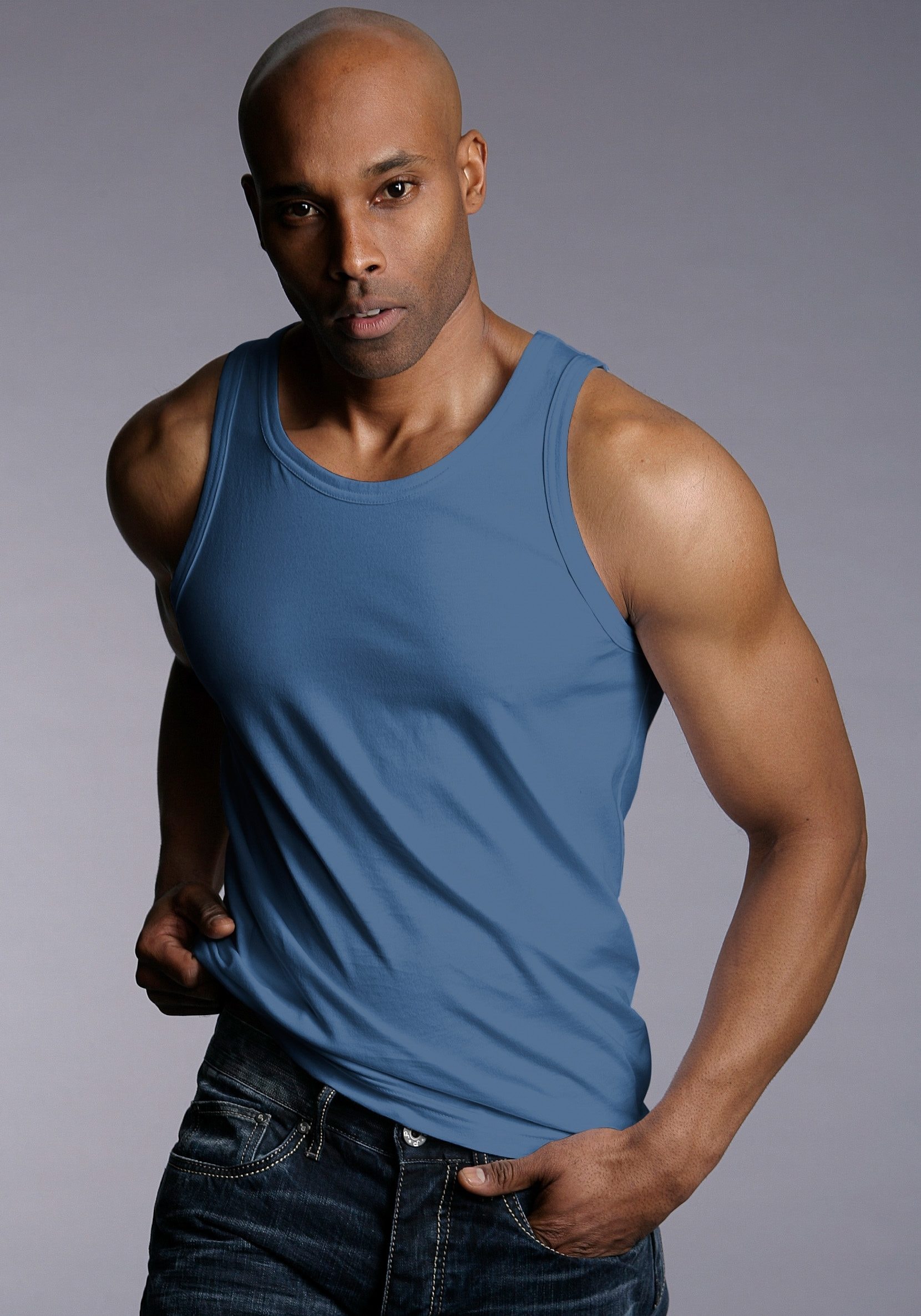 H.I.S Tanktop », Unterziehshirt, Unterhemd für Herren« 3er-Pack,  unifarben, Rundhalsausschnitt, aus Baumwolle