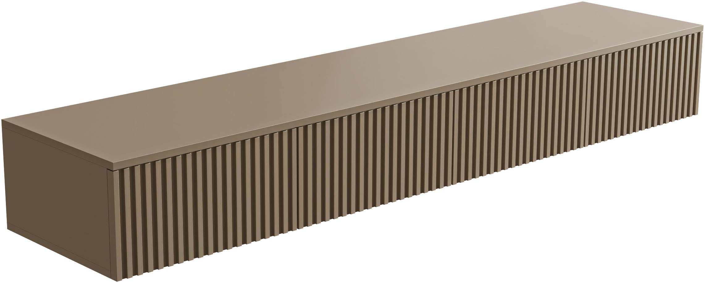 HBZ Lowboard »Lowboard Lanai, hängend, mit moderner Rillenoptik« 1 Stk. tlg. Breite 180cm, Melaminbeschichtung, Push-to-Open