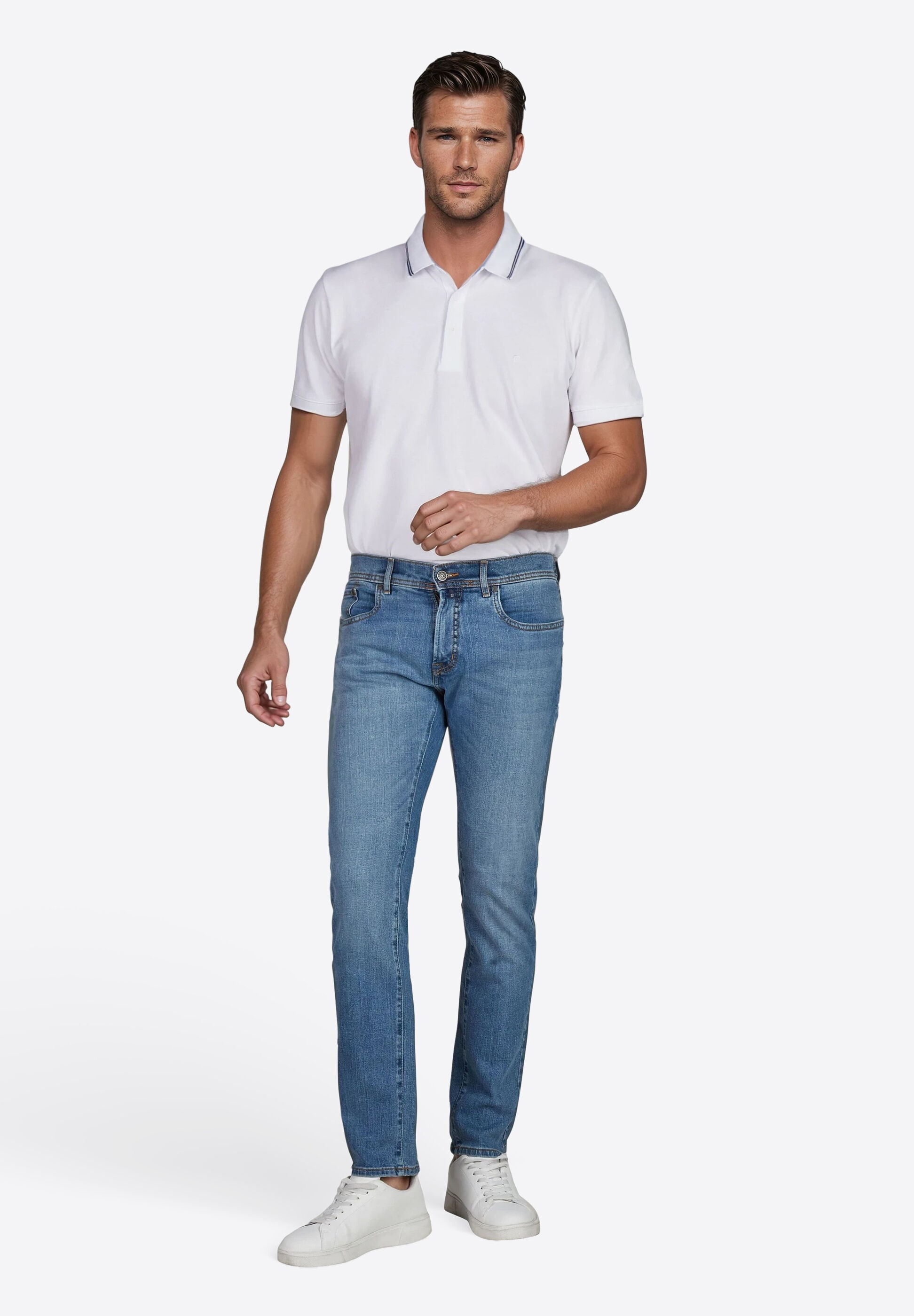 Pierre Cardin Gerade Jeans »Laval« mit Dornschlaufe für die Gürtelschnalle