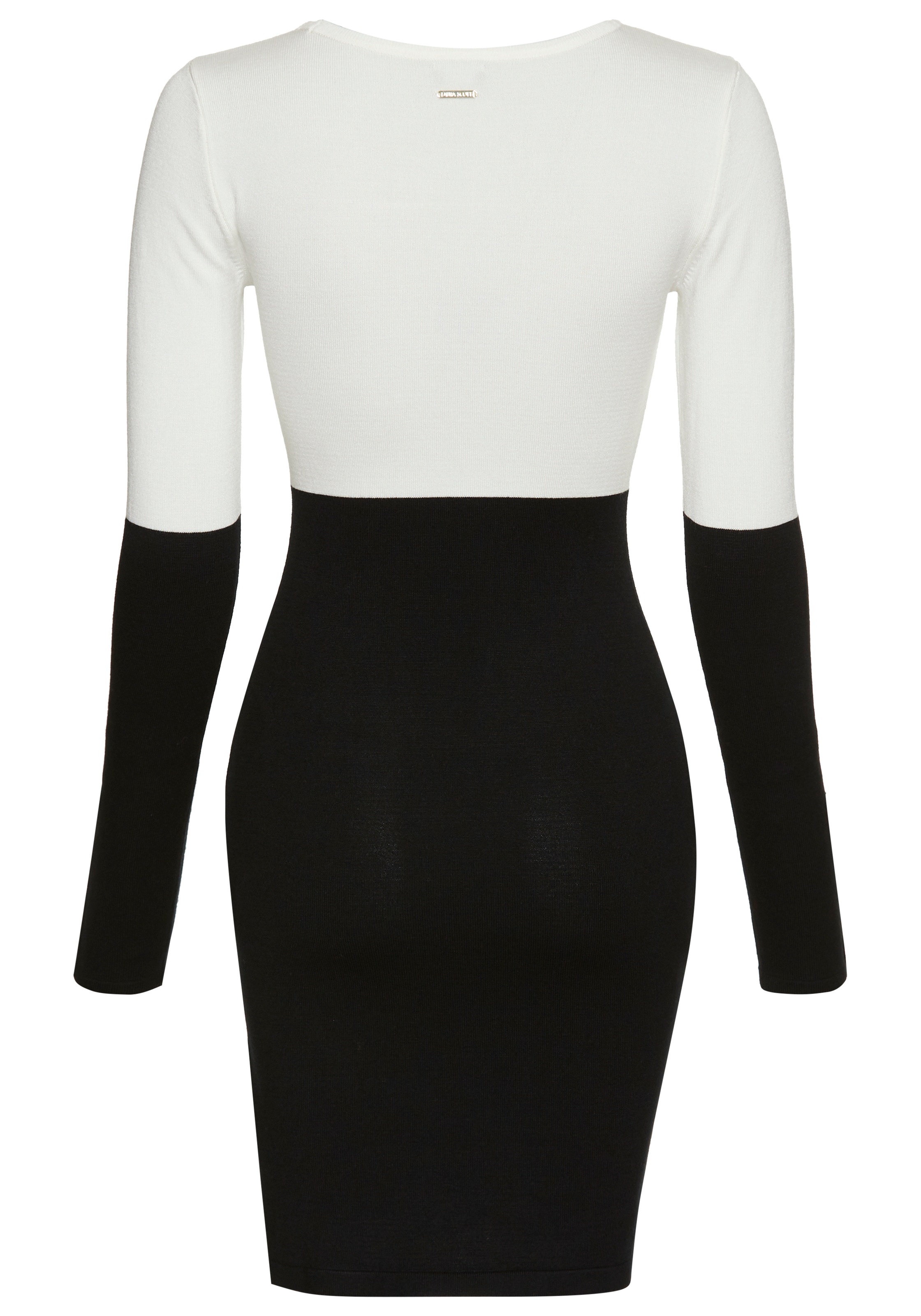 Laura Scott Strickkleid, in spannender Bi-Color-Optik