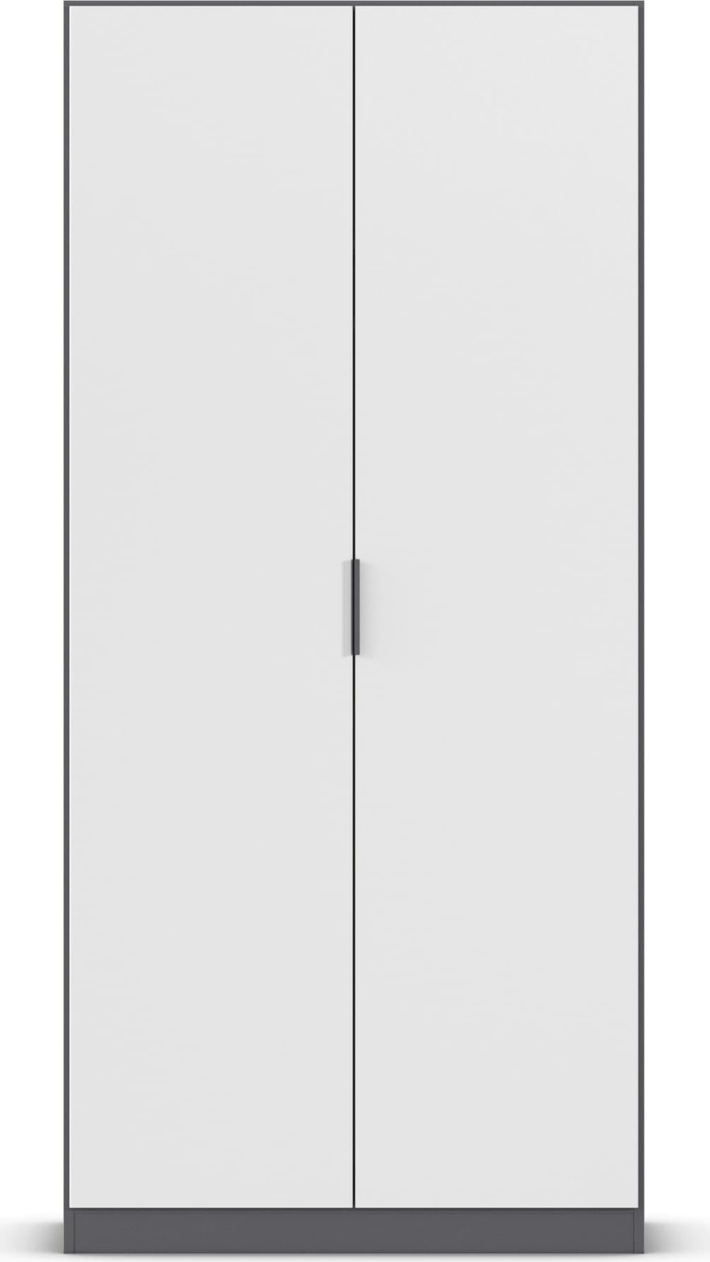 rauch Kleiderschrank »Drehtürenschrank Schrank Garderobe Ankleide Schlafzimmer LAGOA« 3 verschiedene Ausstattungen BASIC/CLASSIC/PREMIUM (inkl. SOFT-CLOSE),  moderne Kantengriffe aus Metall, optional mit Aufsatz MADE IN GERMANY
