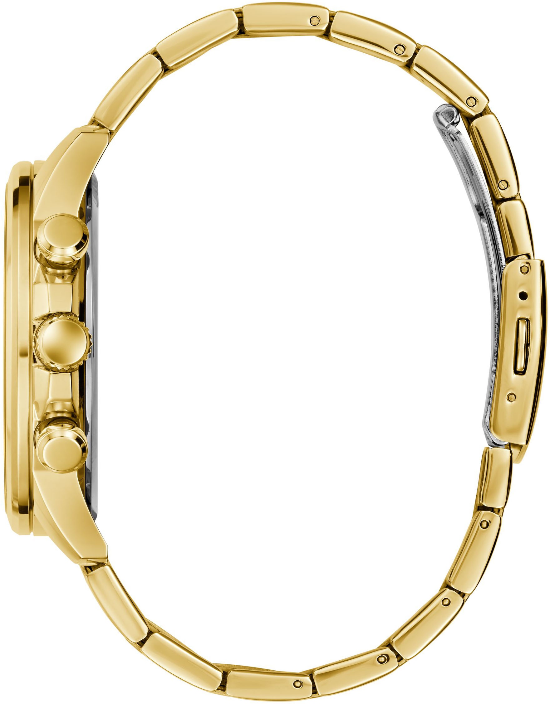 Guess Multifunktionsuhr »WALKER«, Quarzuhr, Armbanduhr, Herrenuhr, Datum, Wochentag, Edelstahlarmband