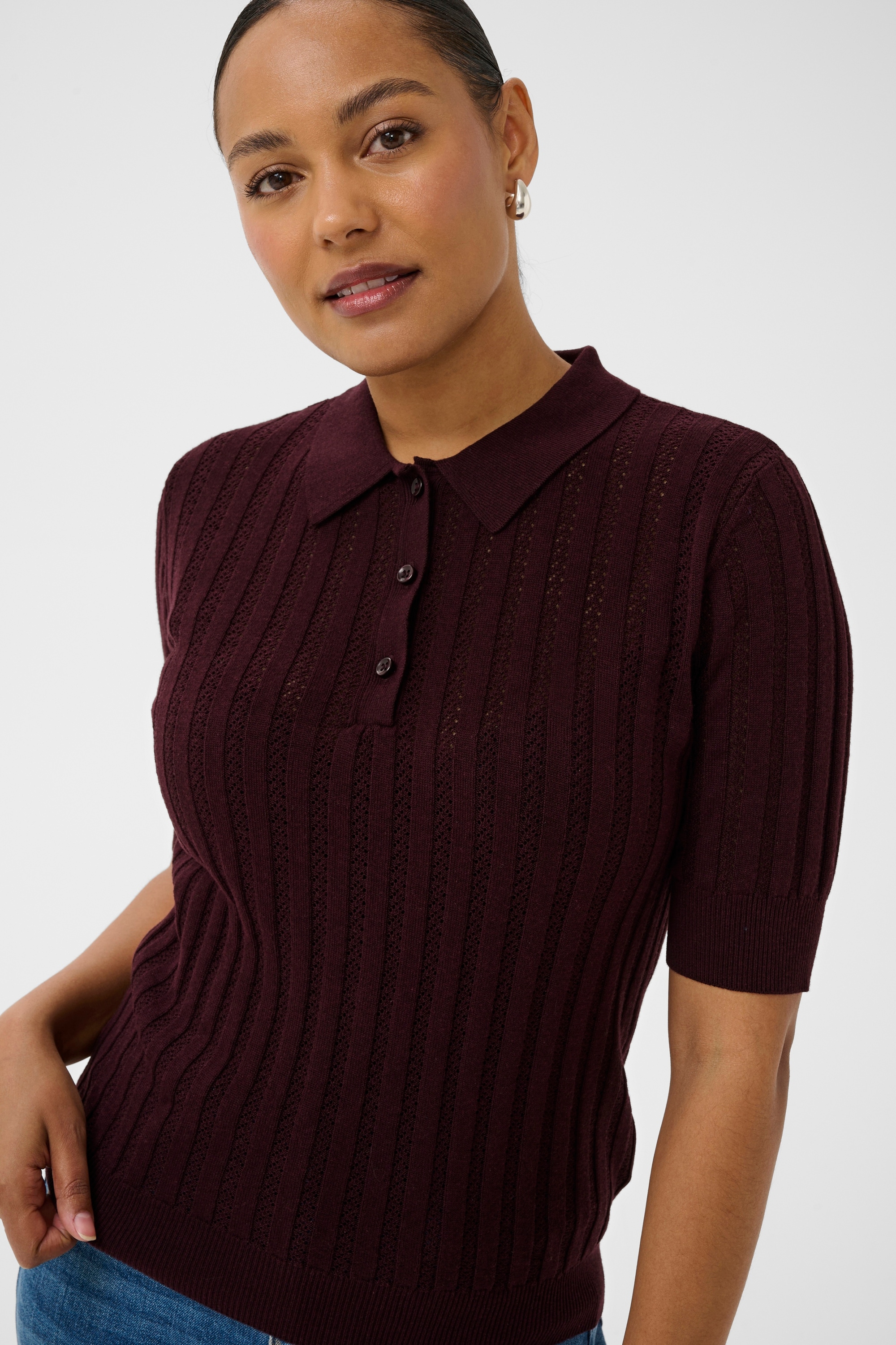 KAFFE Longtop »Damen Kurzarm-Bluse KAbirma«