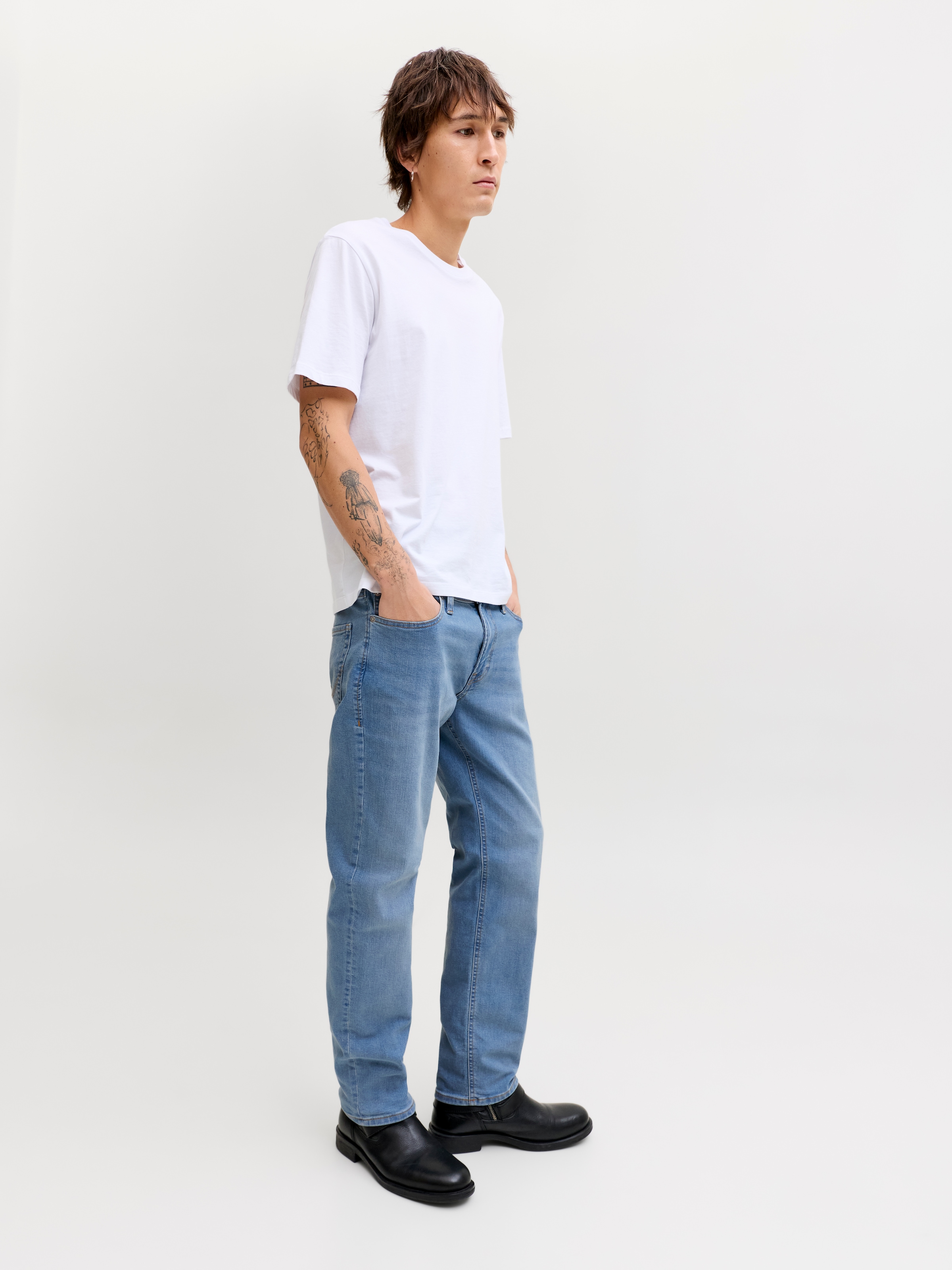 Jack & Jones Straight-Jeans »JJICLARK JJORIGINAL SQ 2« Baumwollmischung, straight fit