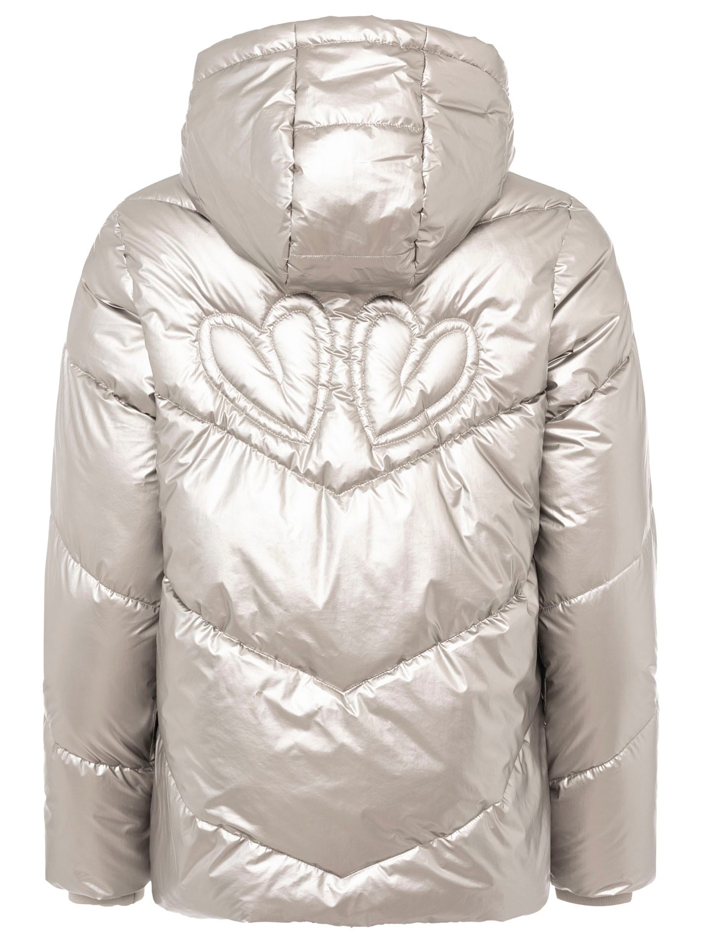 Zwillingsherz Steppjacke »"Zwillingsherz"«, mit Kapuze, gläanzend, Kapuze, Herzchenprägung am Rücken