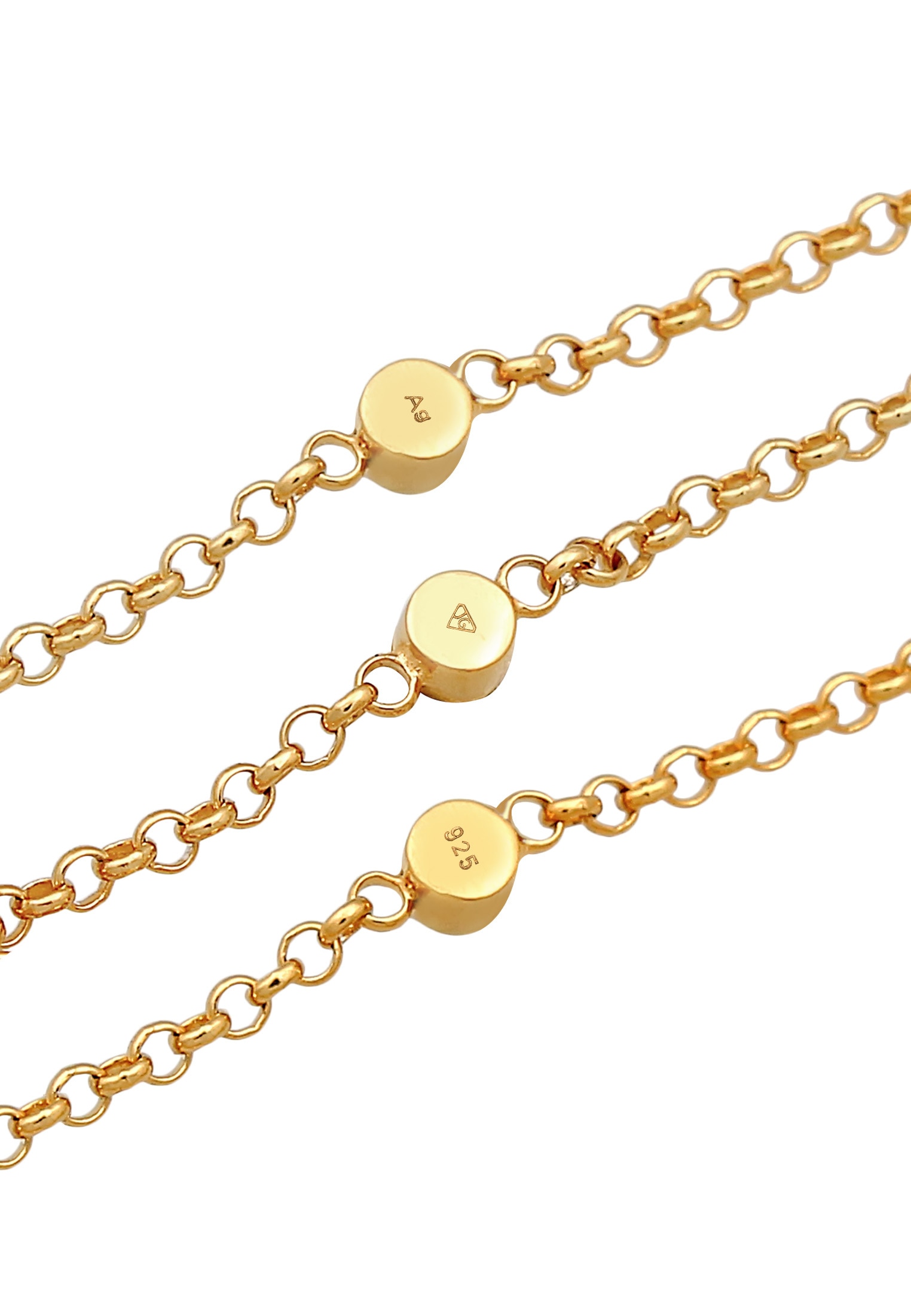 Elli Bauchketten und Fußketten Set »Schmuckzubehör Taillenkette Body Chain Kugelkette 925 Silber, mit Kristallen von Swarovski®«