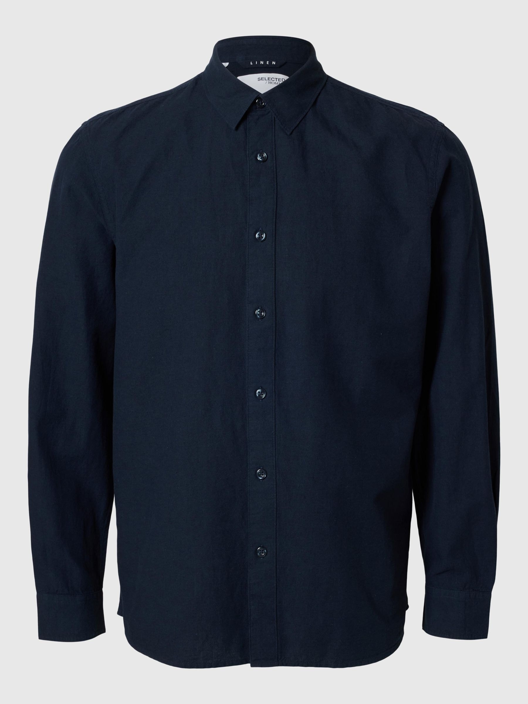 SELECTED HOMME Leinenhemd »NEW-LINEN SHIRT«, unifarben