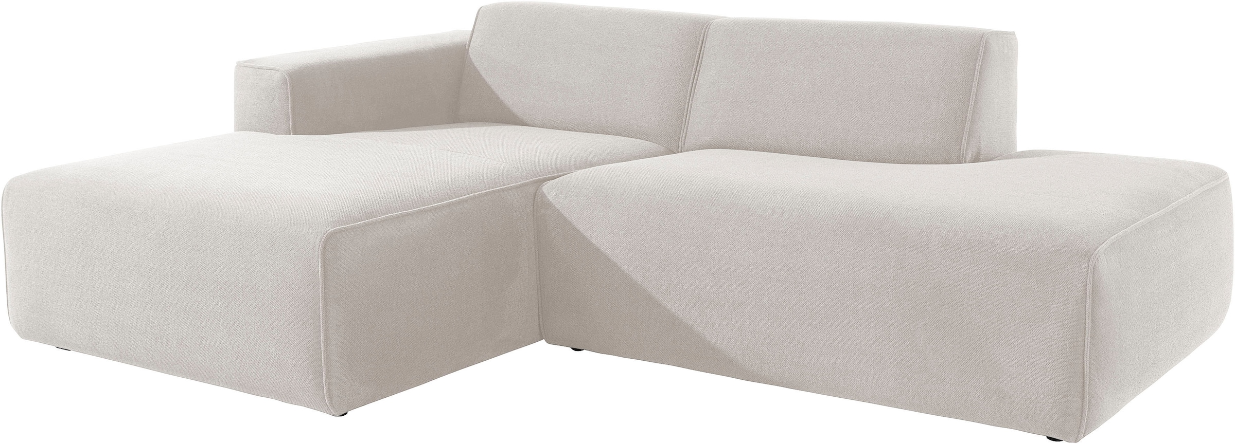 andas Ecksofa »Noord«, mit Kedernaht, Breite 227 cm, Cord, Struktur