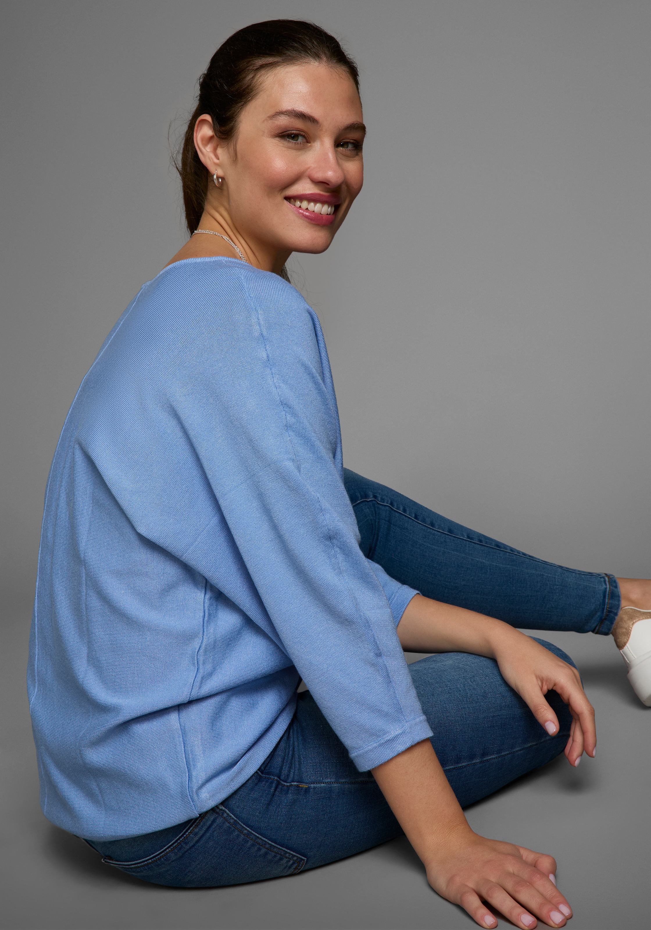 Laura Scott Fledermauspullover, mit 3/4 Ärmel