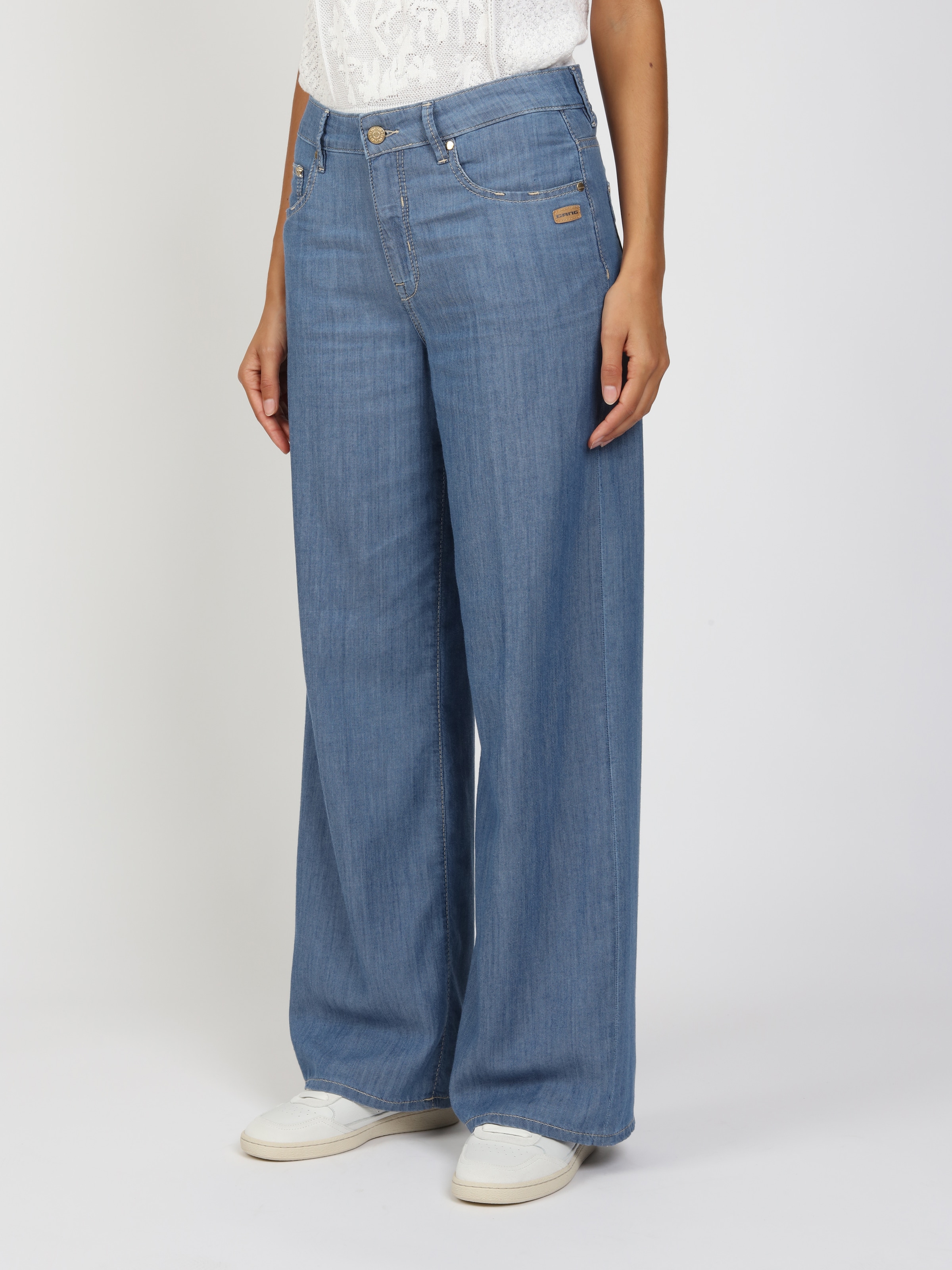 GANG Weite Jeans »94CARLOTTA« Light Denim, mit Lyocell