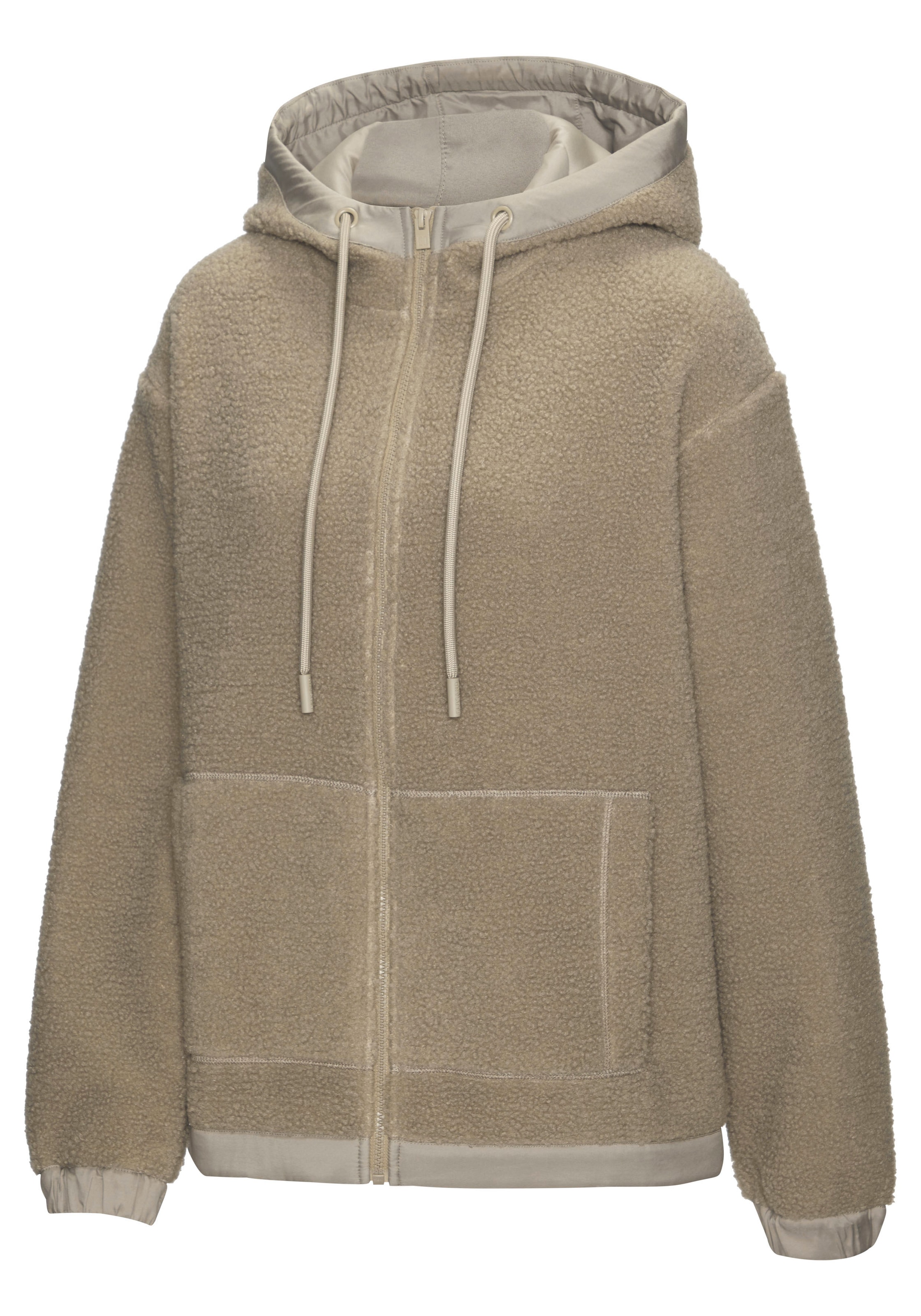 Elbsand Fleecejacke, mit Kapuze, aus Teddy-Fleece- mit Kapuze und schönem Logo auf der Rückseite