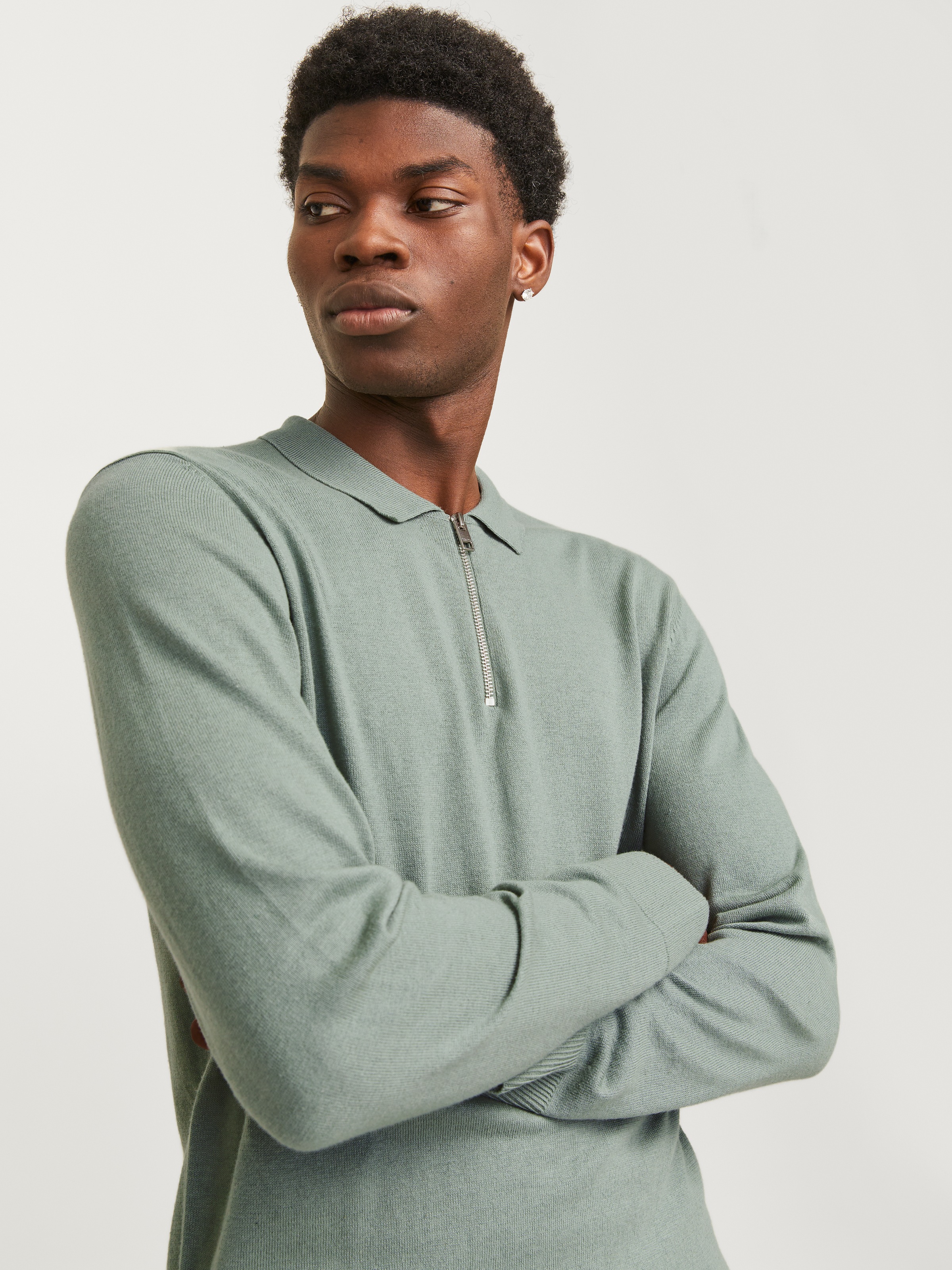 Jack & Jones Polokragenpullover »JJEEMIL KNIT POLO HALF ZIP LS NOOS«, mit Polo Kragen