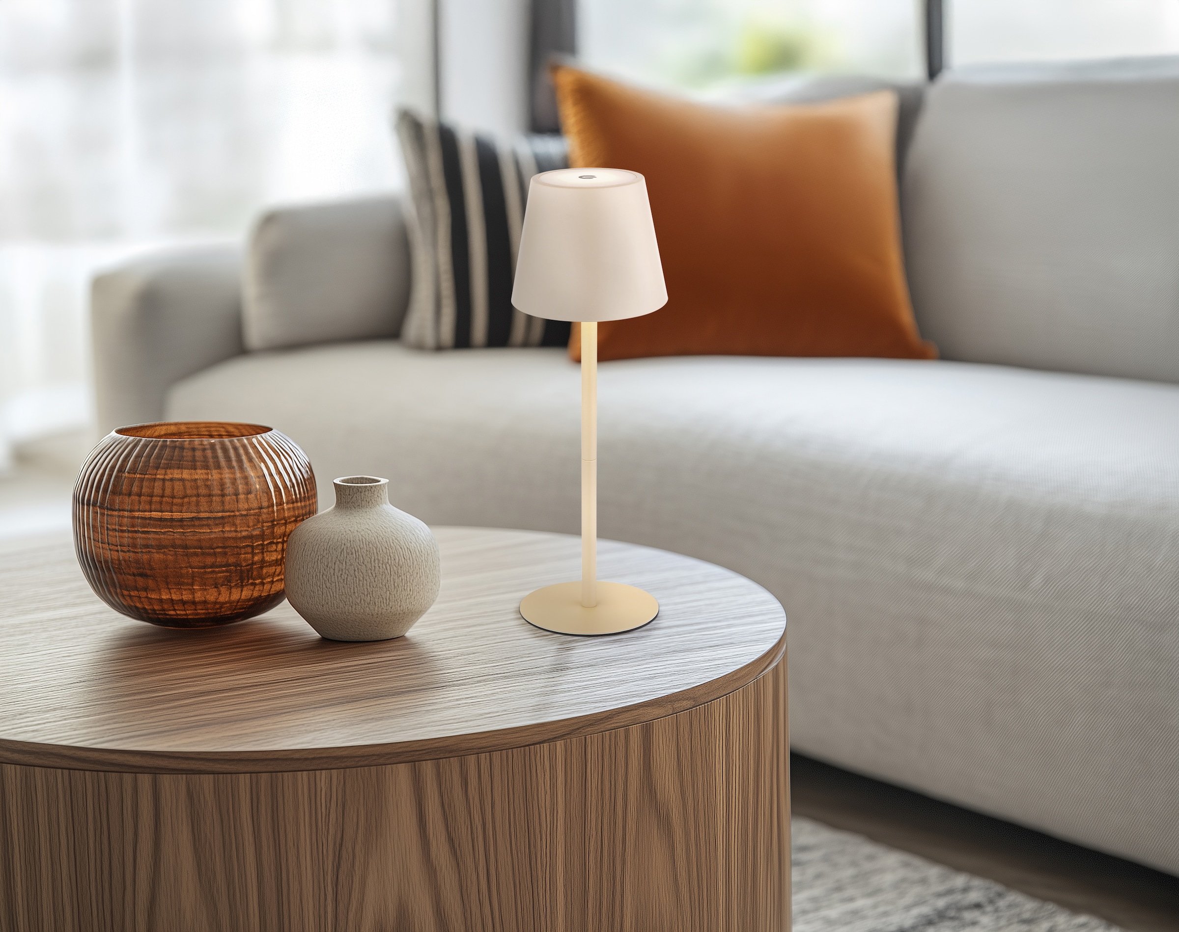 my home LED Tischleuchte »Alia Akkuleuchte« LED-Modul 1 Stk. warmweiß - kaltweiß stufenloser Touchdimmer, Farben fixierbar, USB-A 2.0 - USB-C,