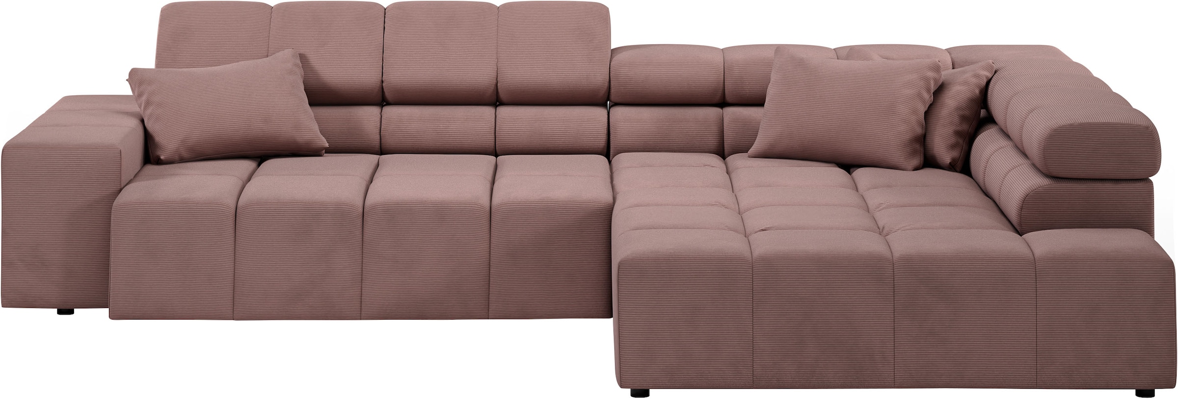 INOSIGN Ecksofa »Ancona incl. Kopfteilverstellung, OTTOs Choice, Breite 319cm, L-Form«, wahlweise motorische Sitztiefenverstellung, auch in Cord + Easy Care