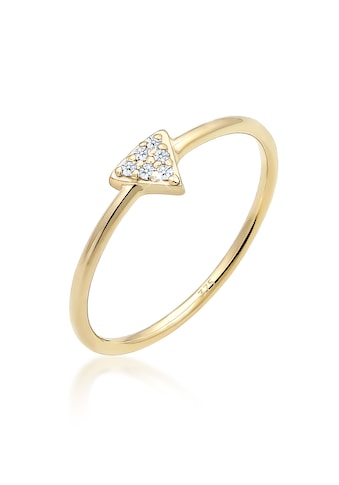 Elli DIAMONDS Verlobungsring »Dreieck Geo Diamanten (0.03 ct.) 375er Gelbgold« kaufen