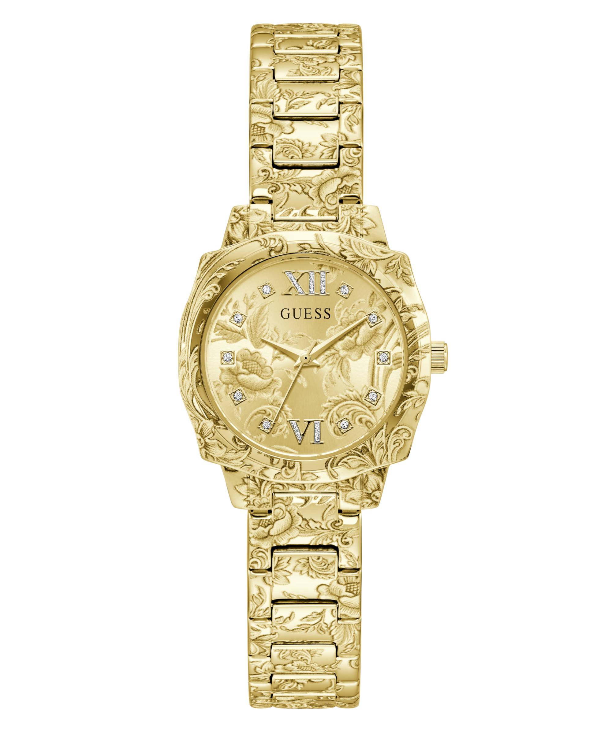 Guess Quarzuhr »OLIVIA« Armbanduhr, Damenuhr, Edelstahlarmband, analog