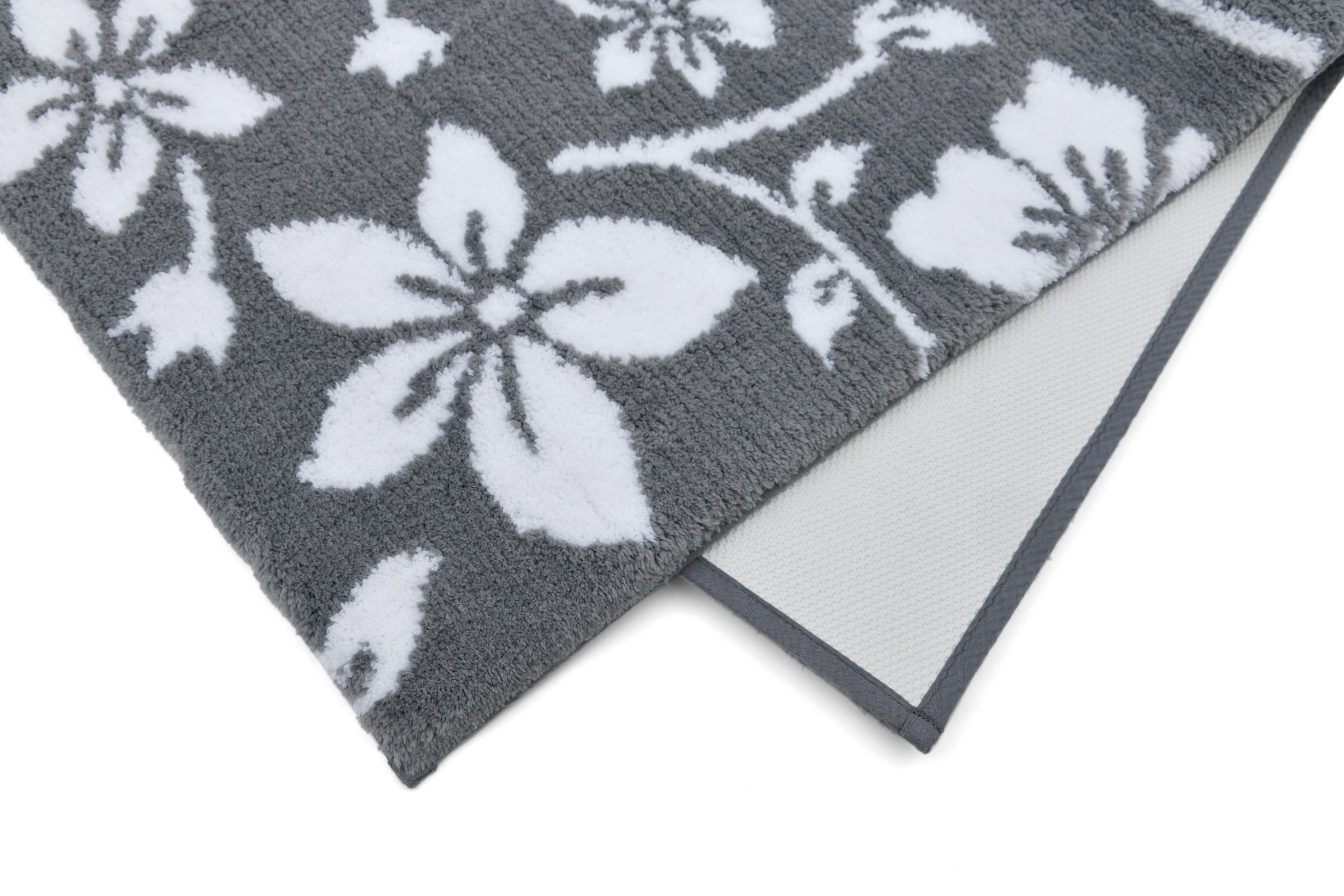 OTTO home Badematte »Daffney, Badvorleger, Badezimmer Teppich, Duschvorleger« Höhe 18 mm rutschhemmend beschichtet schnell trocknend Badteppich, Floral, Blumen Design
