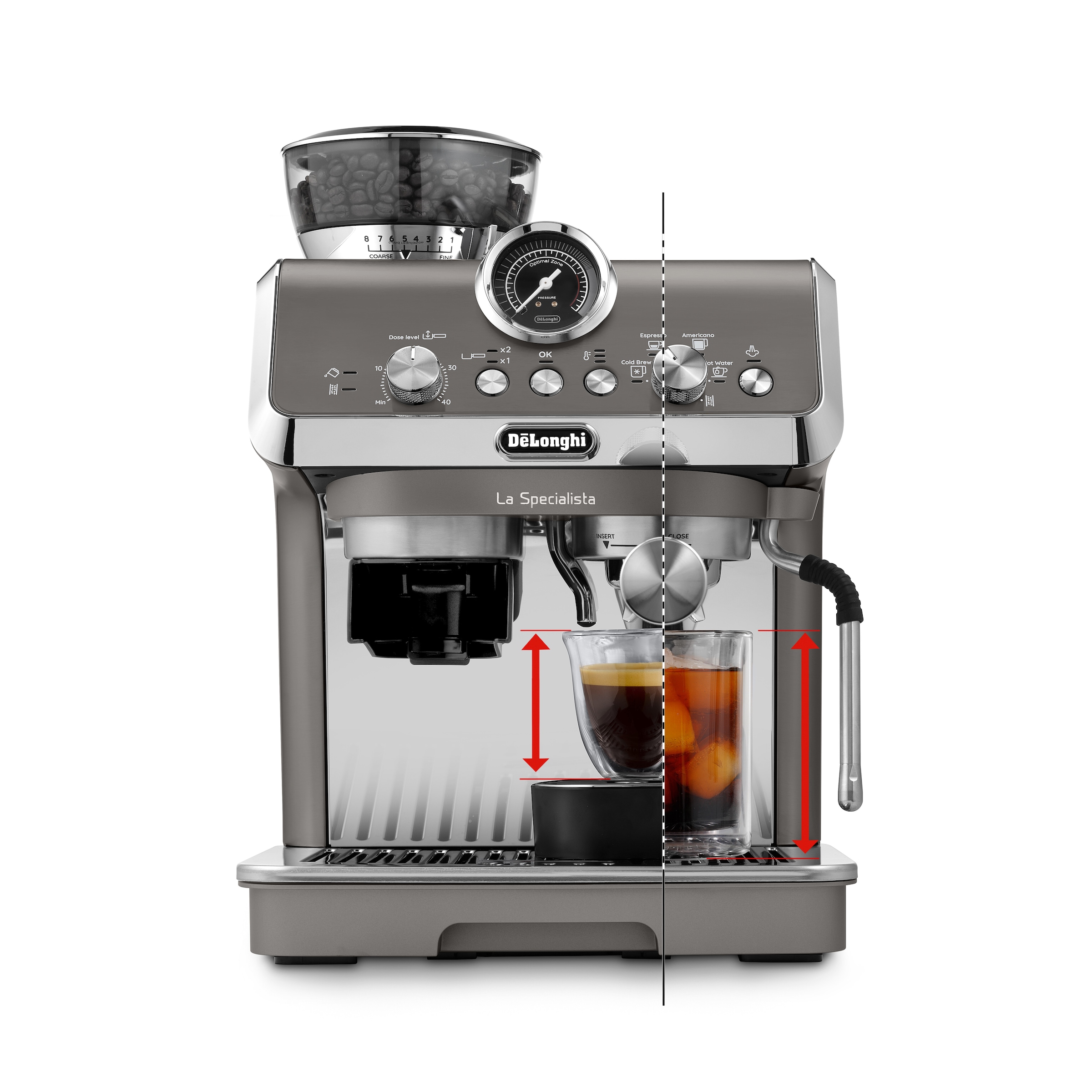 De'Longhi Espressomaschine »LA SPECIALISTA ARTE EVO COLD BREW 8004399027190«, Siebträger