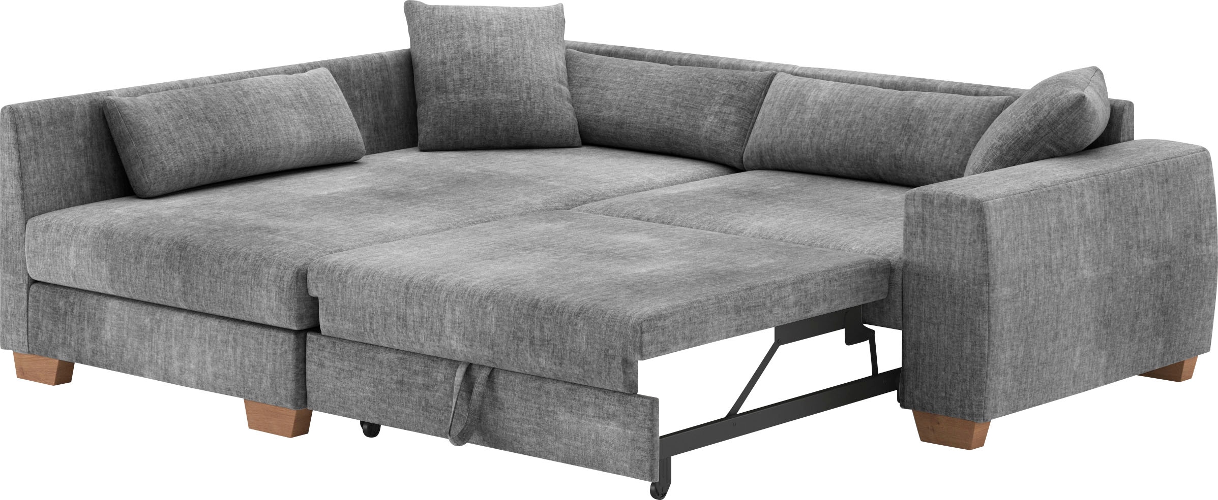 Mr. Couch Ecksofa »Hilla L-Form«, Mit Federkern, wahlweise mit Bettfunktion und Taschenfederkern