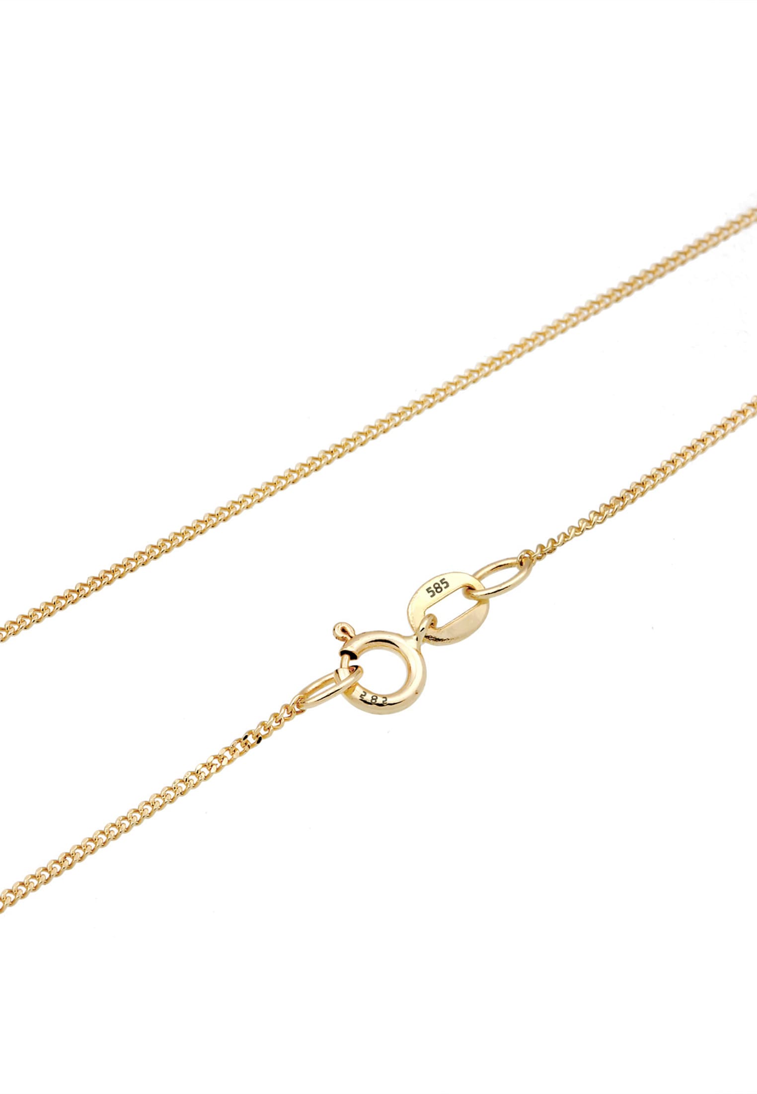 Elli DIAMONDS Silberkette »Halskette Hand der Fatima Diamant (0.03 ct.) 585 Gelbgold«