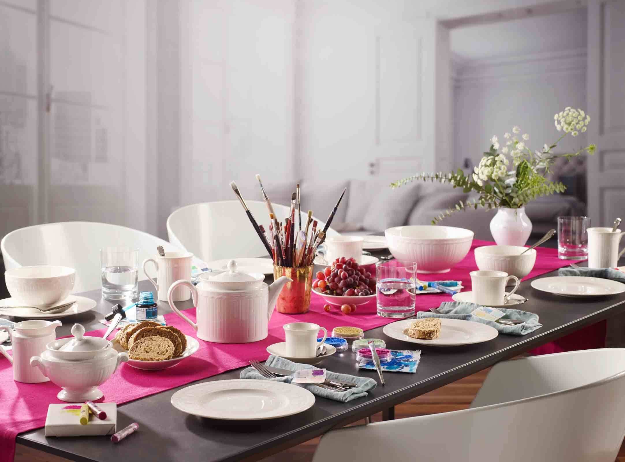 Villeroy & Boch Tasse »Espressotassen mit Untertassen Cellini 100 ml 6er Set weiß« Spülmaschinengeeignet, Mikrowellenfest