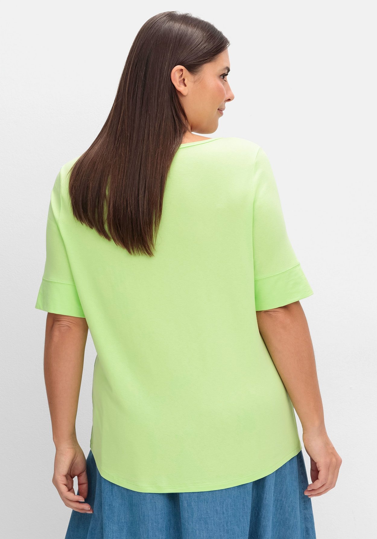 Sheego Rundhalsshirt »Jerseyshirt aus weichem Viskose-Jersey«