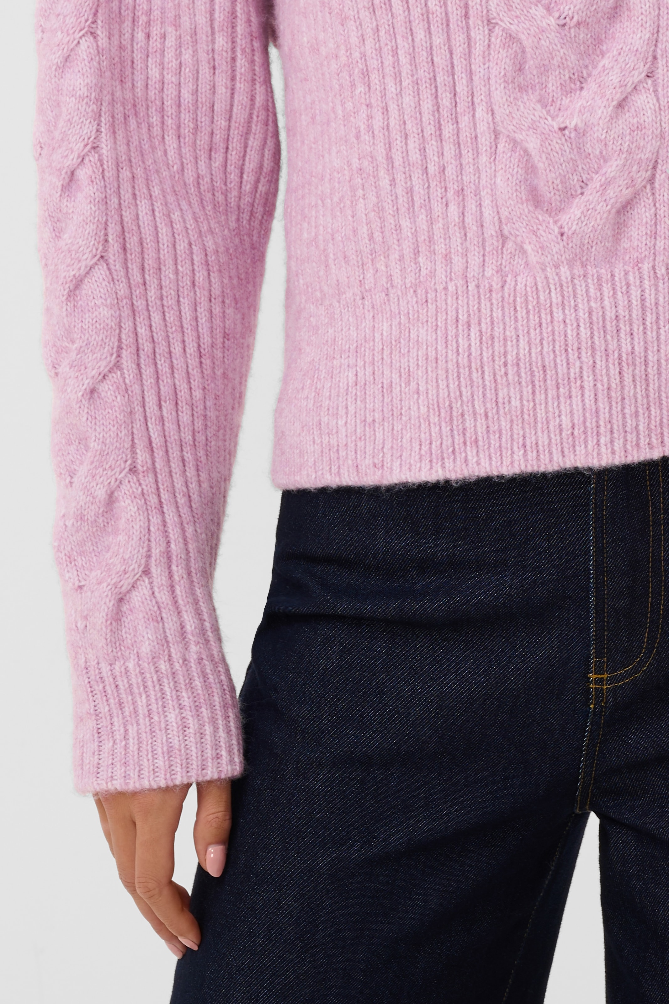 Saint Tropez Troyer »TalmaSZ Pullover« Materialmix, Regular fit, Zopfstrickmuster