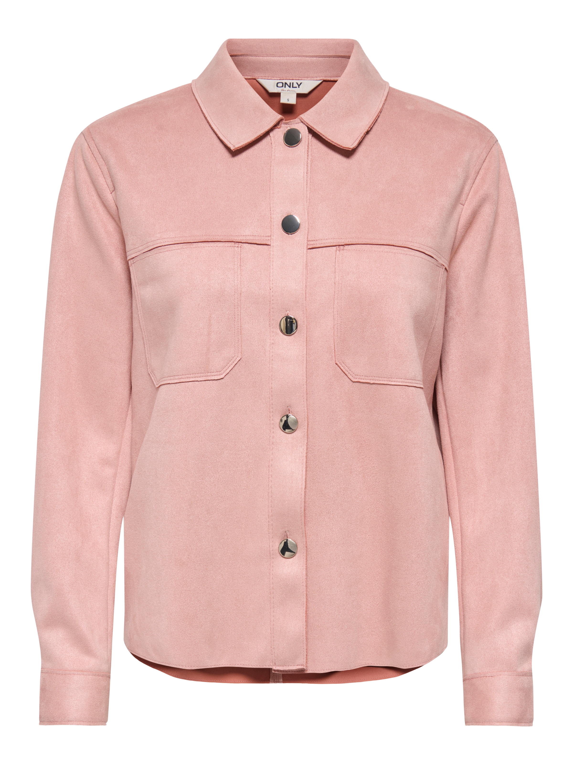 ONLY Hemdbluse »ONLMIRA L/S FAUX SUEDE SHIRT PNT« Materialmix, regular fit