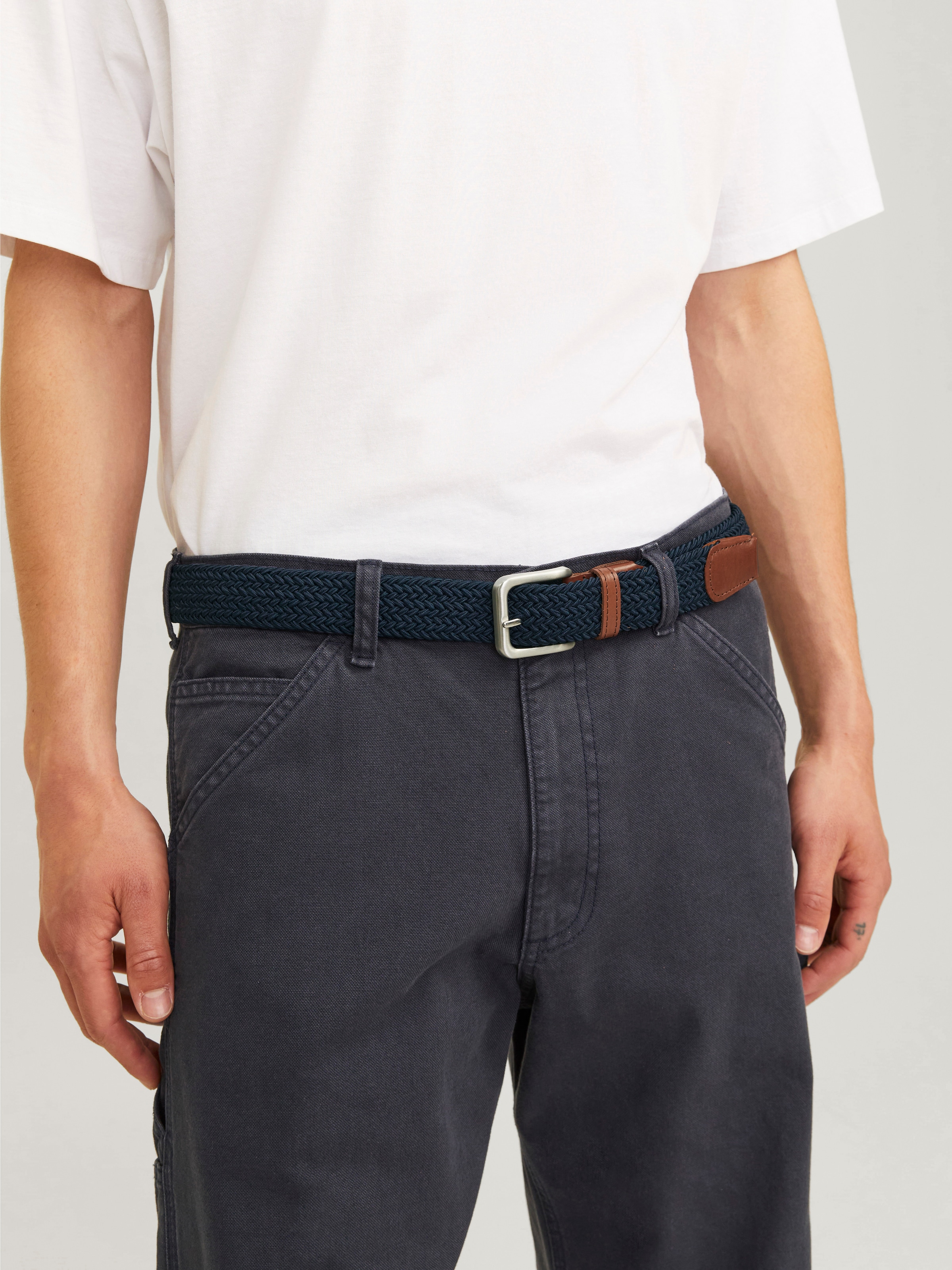 Jack & Jones Stretchgürtel »JACSPRING WOVEN BELT NOOS« Materialmix,