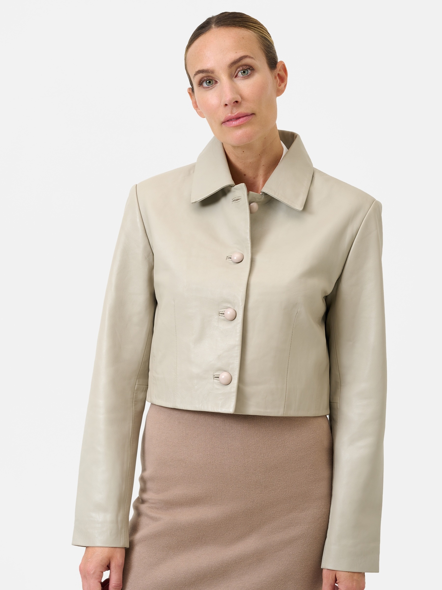RICANO Bolerojacke »Lederjacke Yolanda« ohne Kapuze Handgefertigt aus echtem Leder