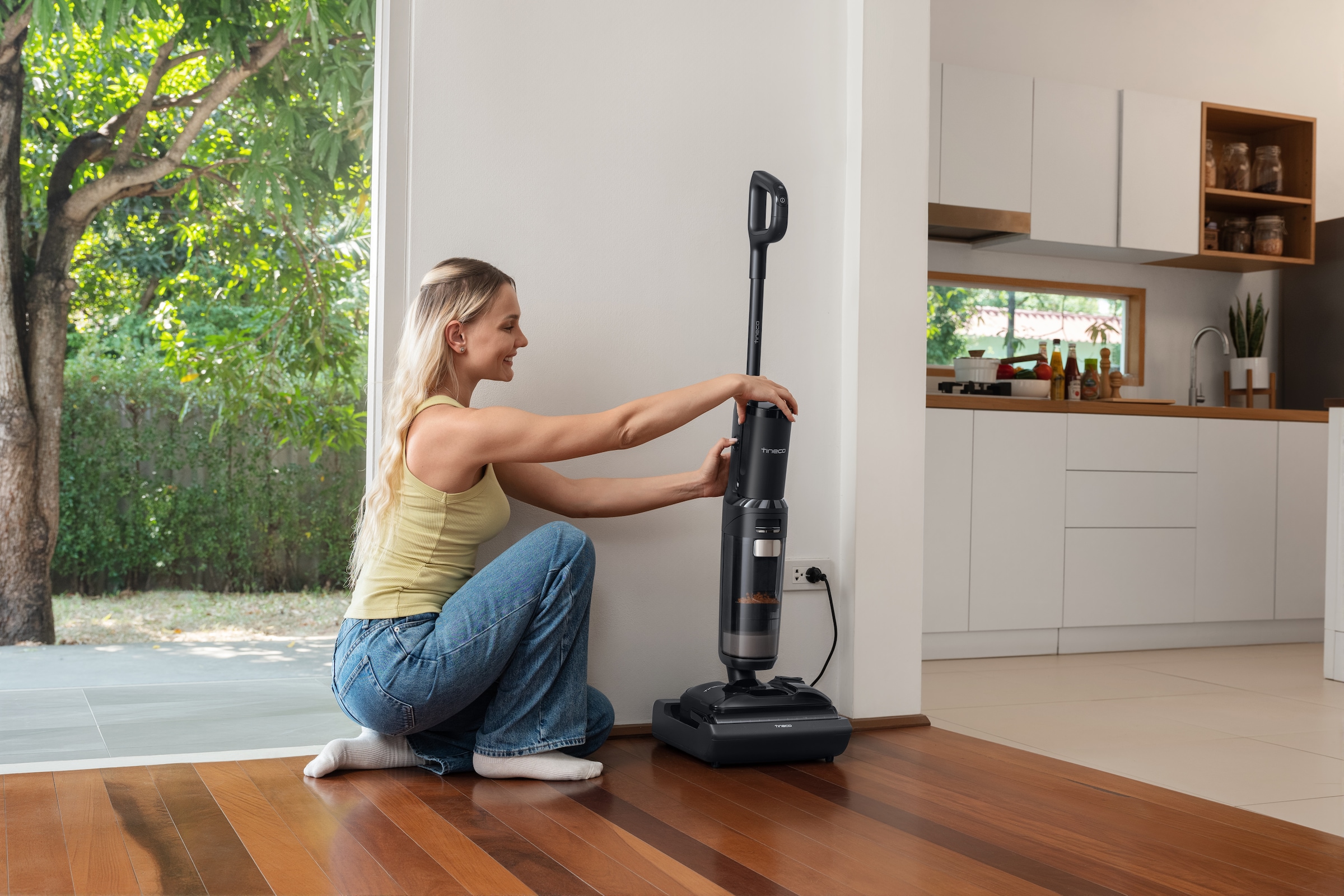 Tineco Nass-Trocken-Sauger »FLOOR ONE Switch S7 Stretch Premium, mit 85°Grad Heißluft-Trocknung,« für Tierhaare & Allergiker, Teppich & Hartboden