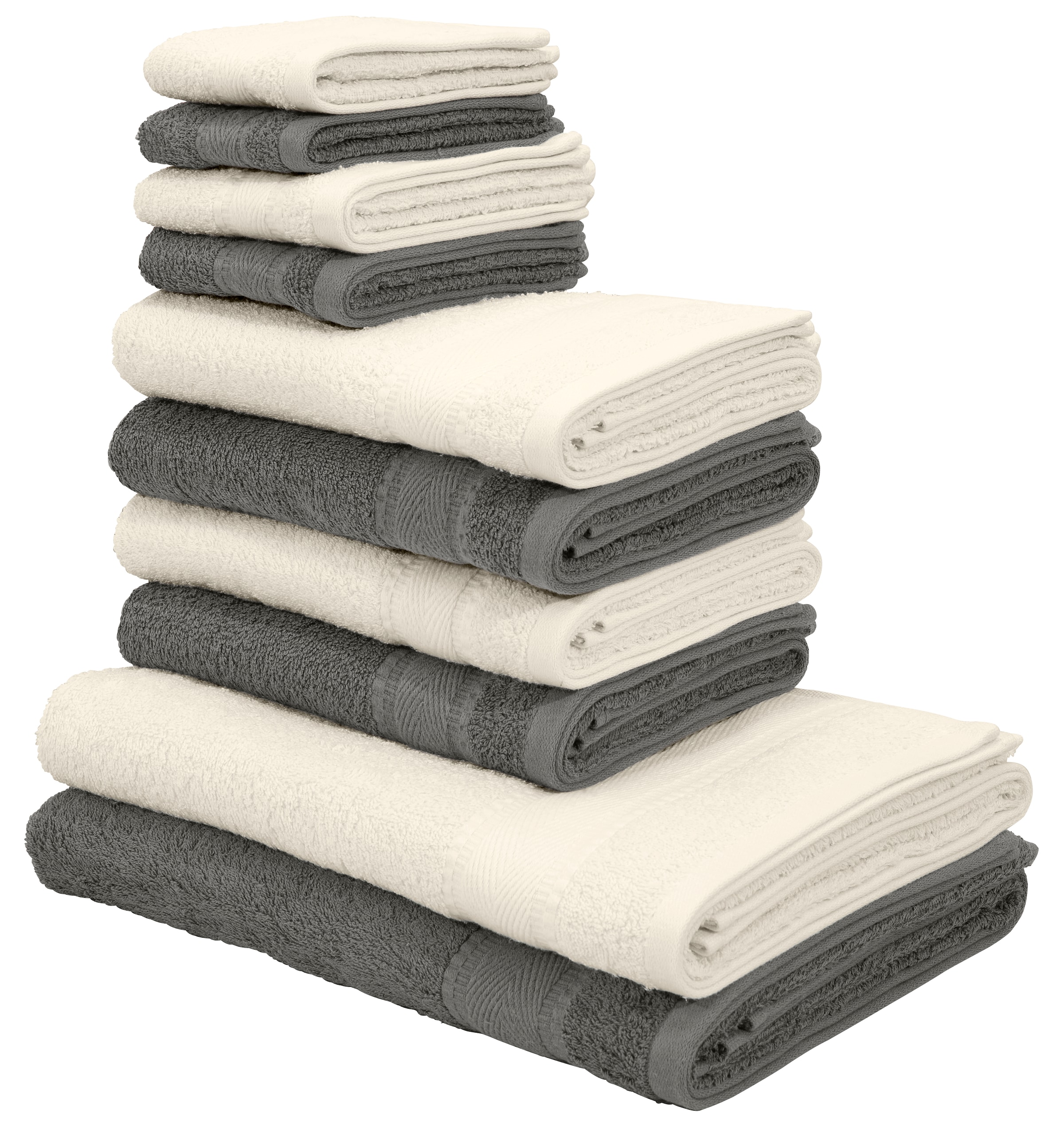 my home Handtuch OTTO Baumwolle, »Afri«, Walkfrottee, mit weich, Bordüre Set, tlg., Handtücher online Set bei aus 100% 10