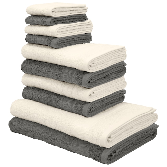 my home Handtuch Set »Afri«, Set, 10 tlg., Walkfrottee, Handtücher aus 100%  Baumwolle, weich, mit Bordüre online bei OTTO