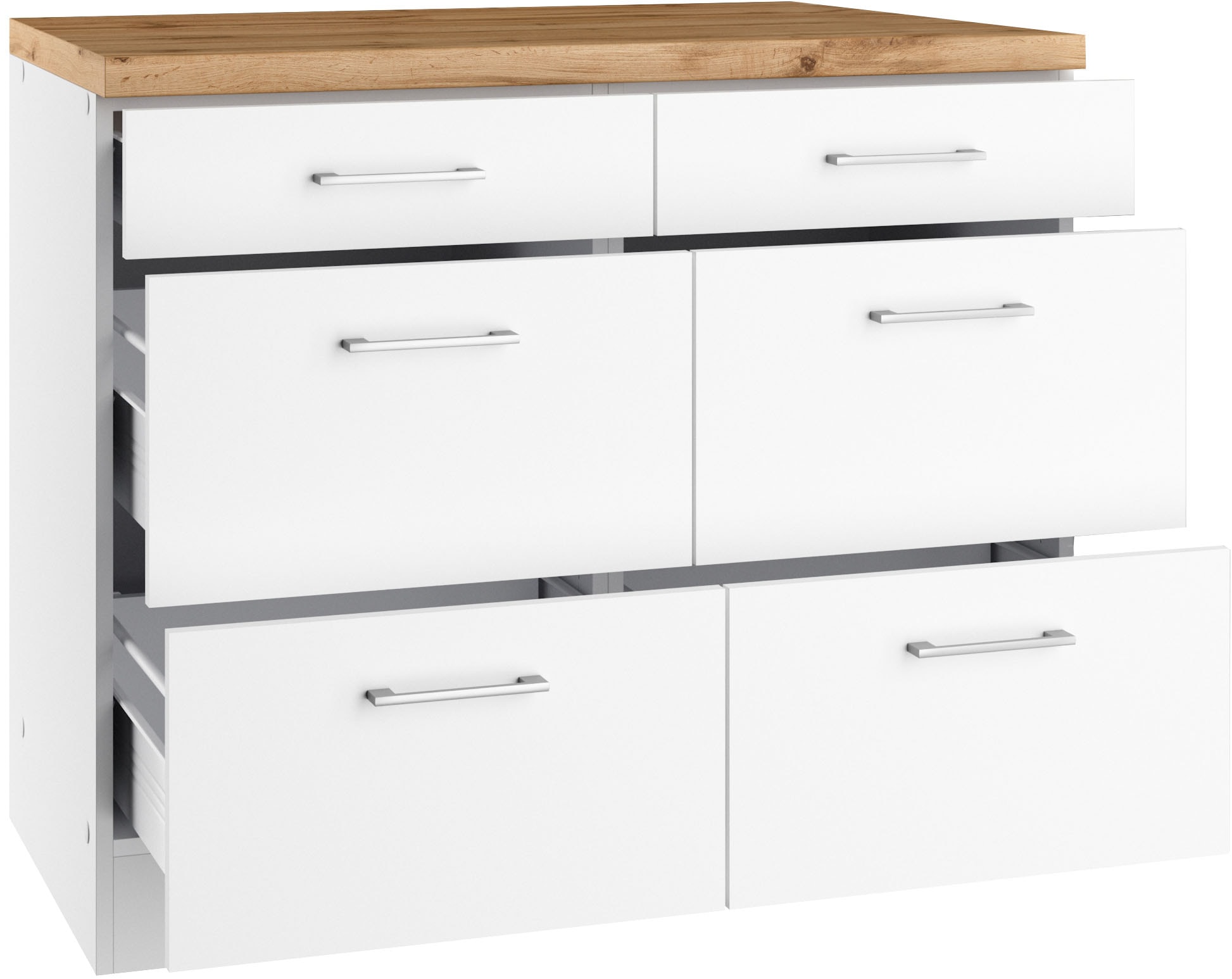 KOCHSTATION Unterschrank »KS-Milan«, HELD Möbel, Auszugschrank 50 cm, matte oder hochglänzende Fronten