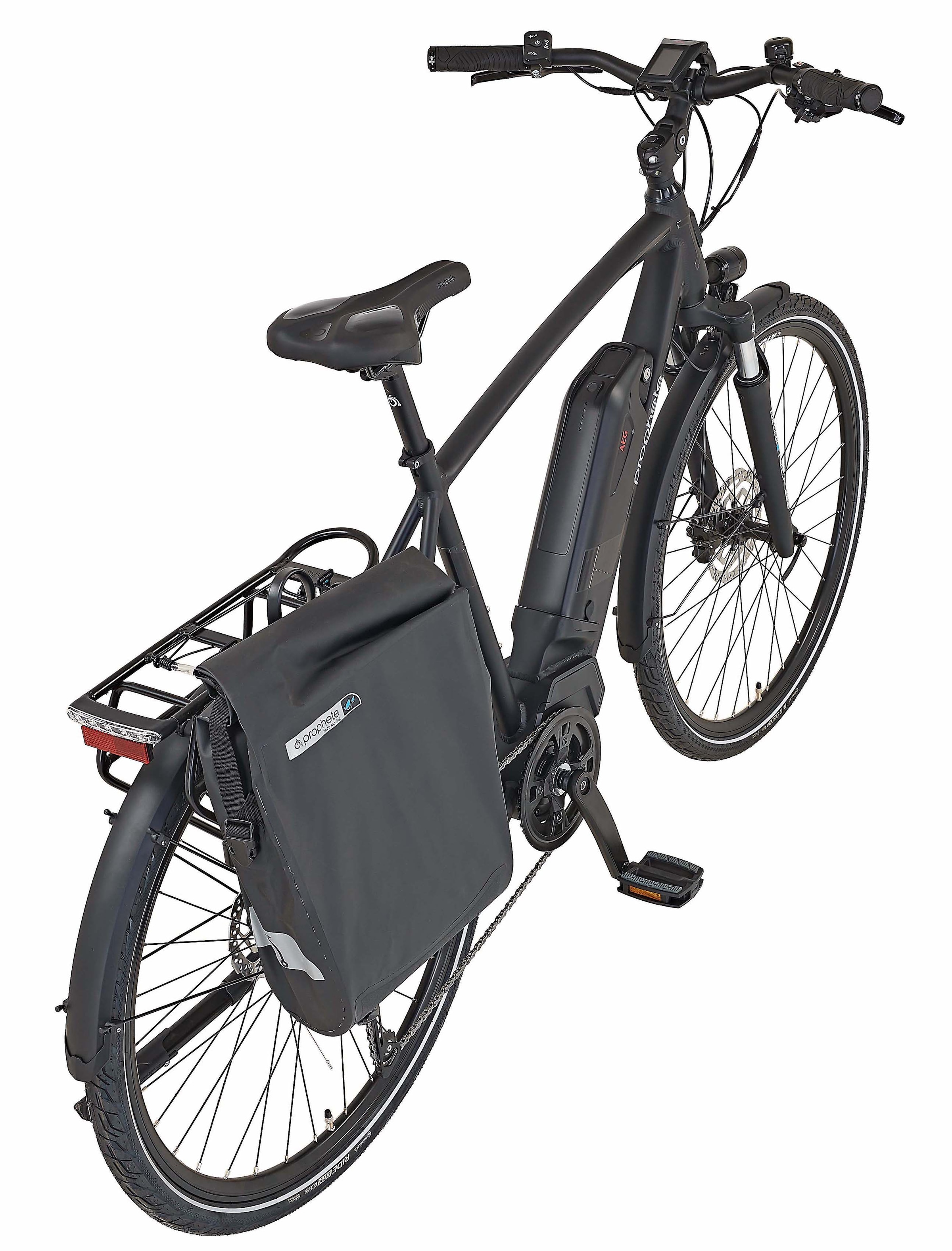 Prophete E-Bike »Entdecker PowerEdition«, 10 Gang, Shimano, Deore, Mittelmotor 250 W, (mit Seitentasche), Pedelec, Elektrofahrrad für Damen u. Herren