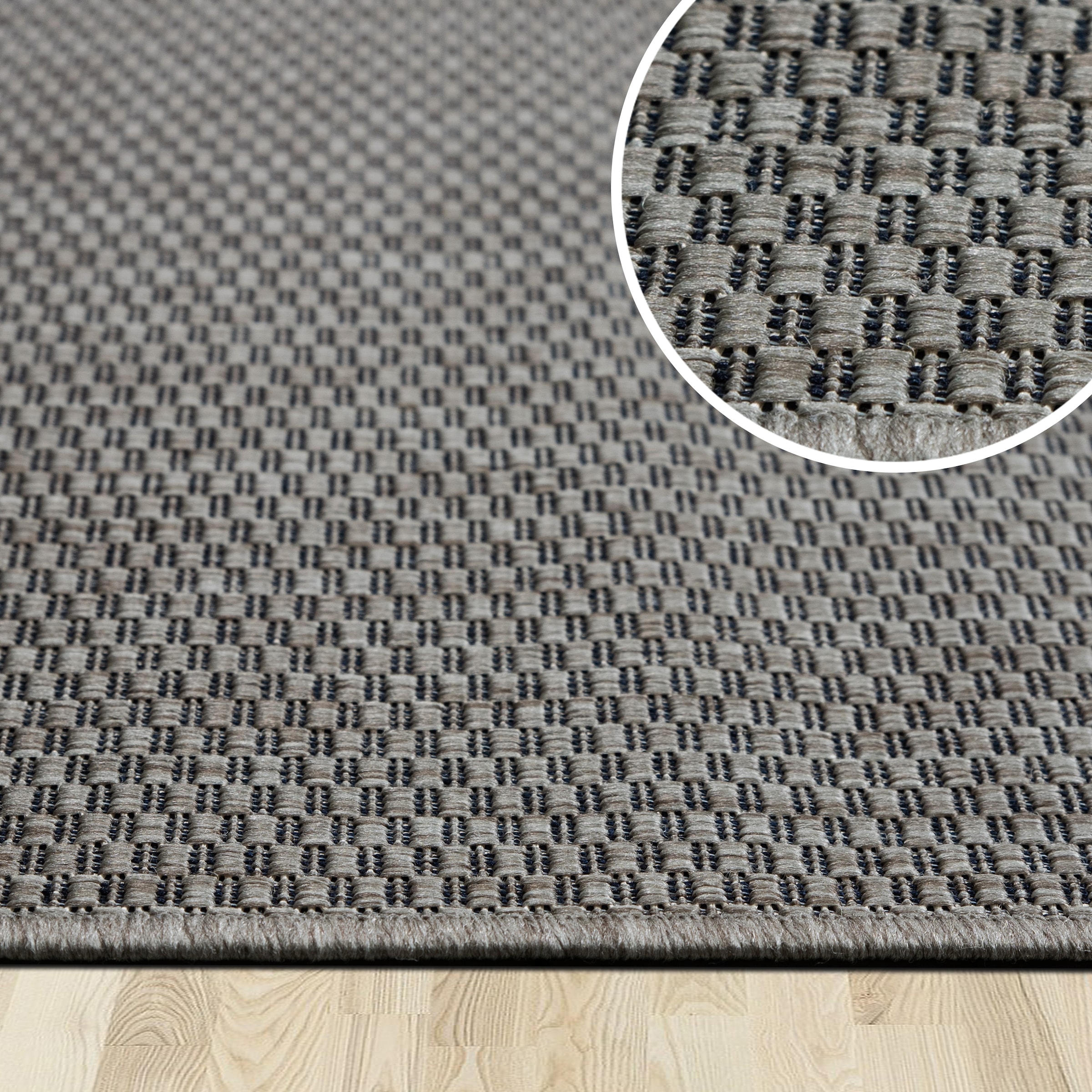 my home Teppich »Venedig auch als Läufer erhältlich«, rechteckig, 4 mm Höhe, In- und Outdoor geeignet, Sisal-Optik, Wetterfest & UV-beständig