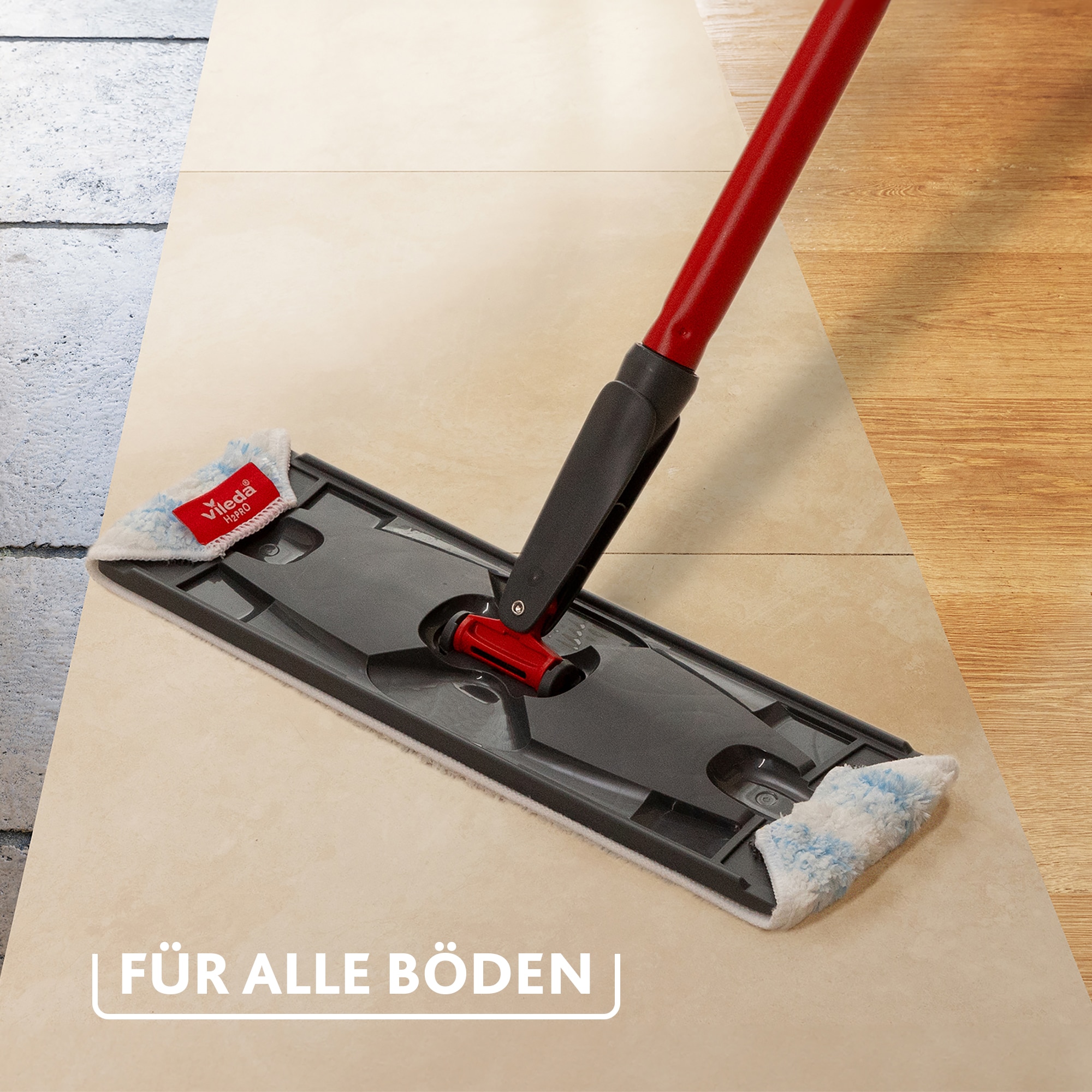 Vileda Wischbezug »Vileda H2Pro Flatmop Ersatzbezug« (Mikrofaser 11 cmx23 cm 1 Stk. tlg. Ersatzbezug für das Vileda H2PRO Flat Mop System