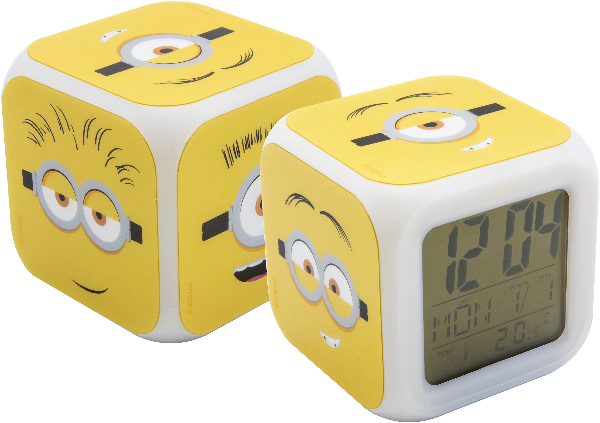 Joy Toy Kinderwecker »Minions, 22714«, ideal auch als Geschenk, mit digitaler Anzeige, Würfel