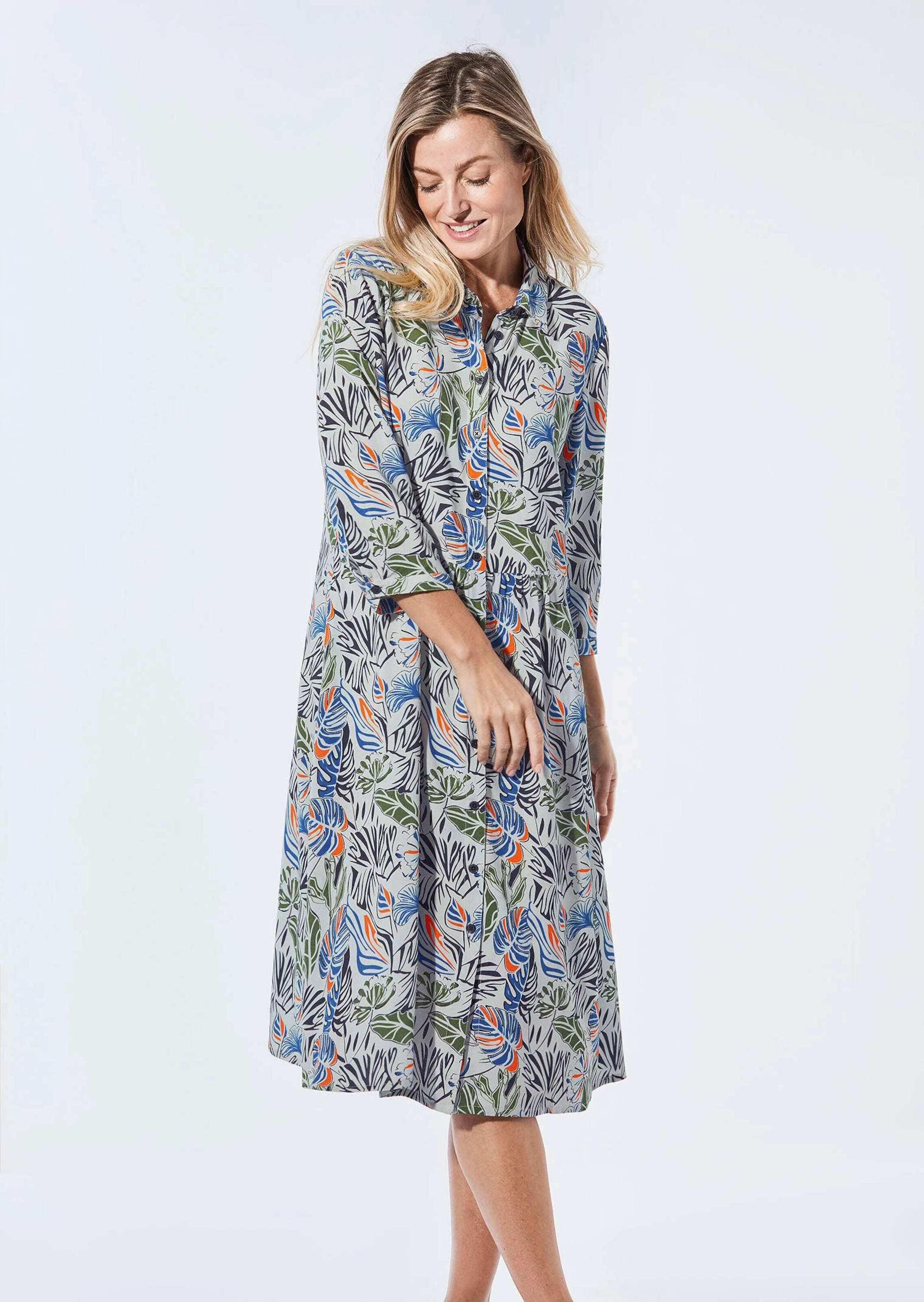 GOLDNER Sommerkleid »Kleid Blusenkleid mit Hemdkragen«