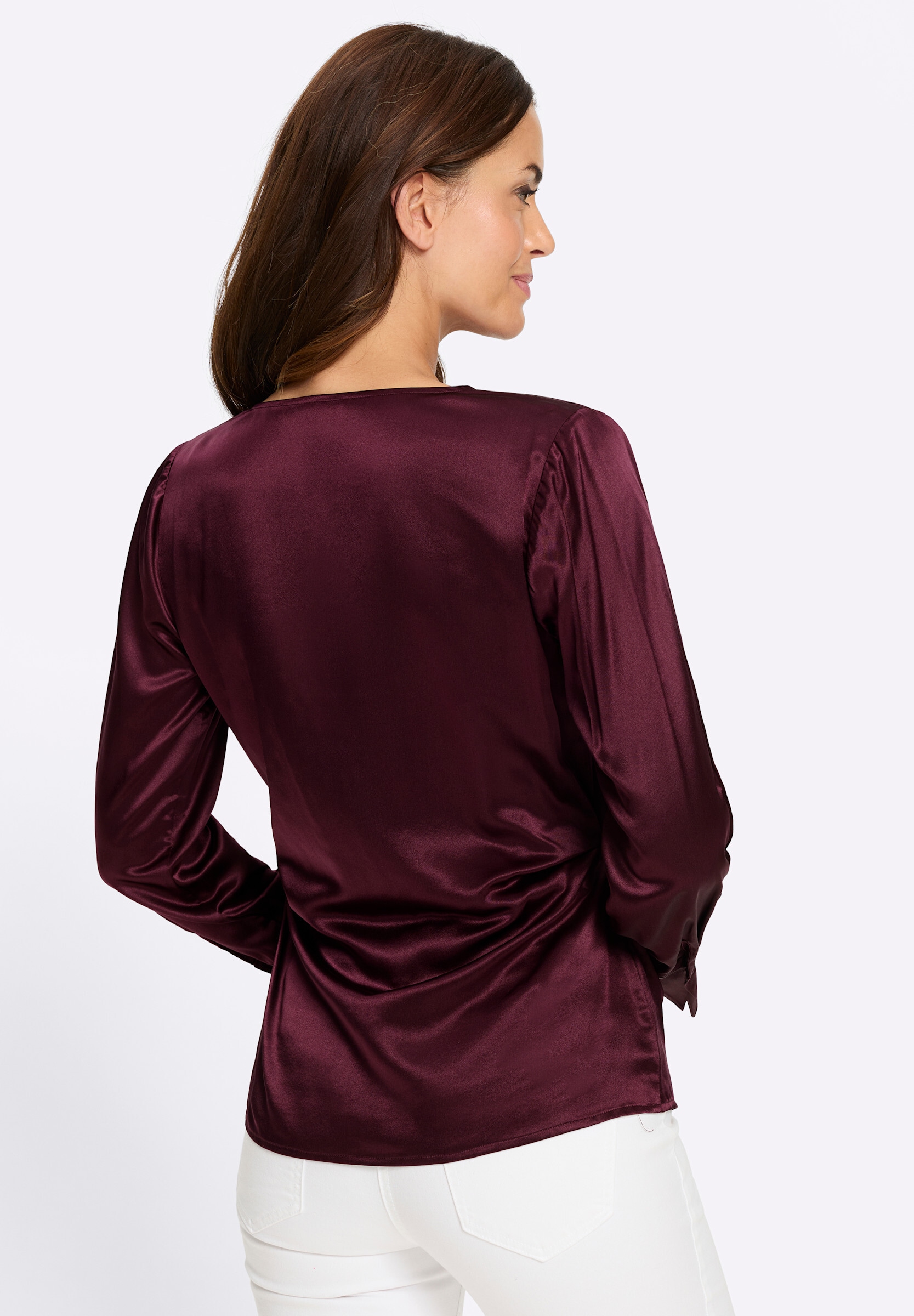 heine Wickelbluse »Bluse Wickelbluse im Seide-Viskose-Mix«