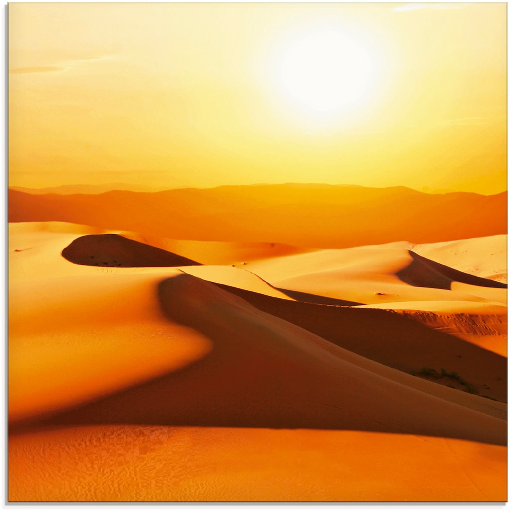 Artland Glasbild »Dünen«, Wüste, (1 St.)