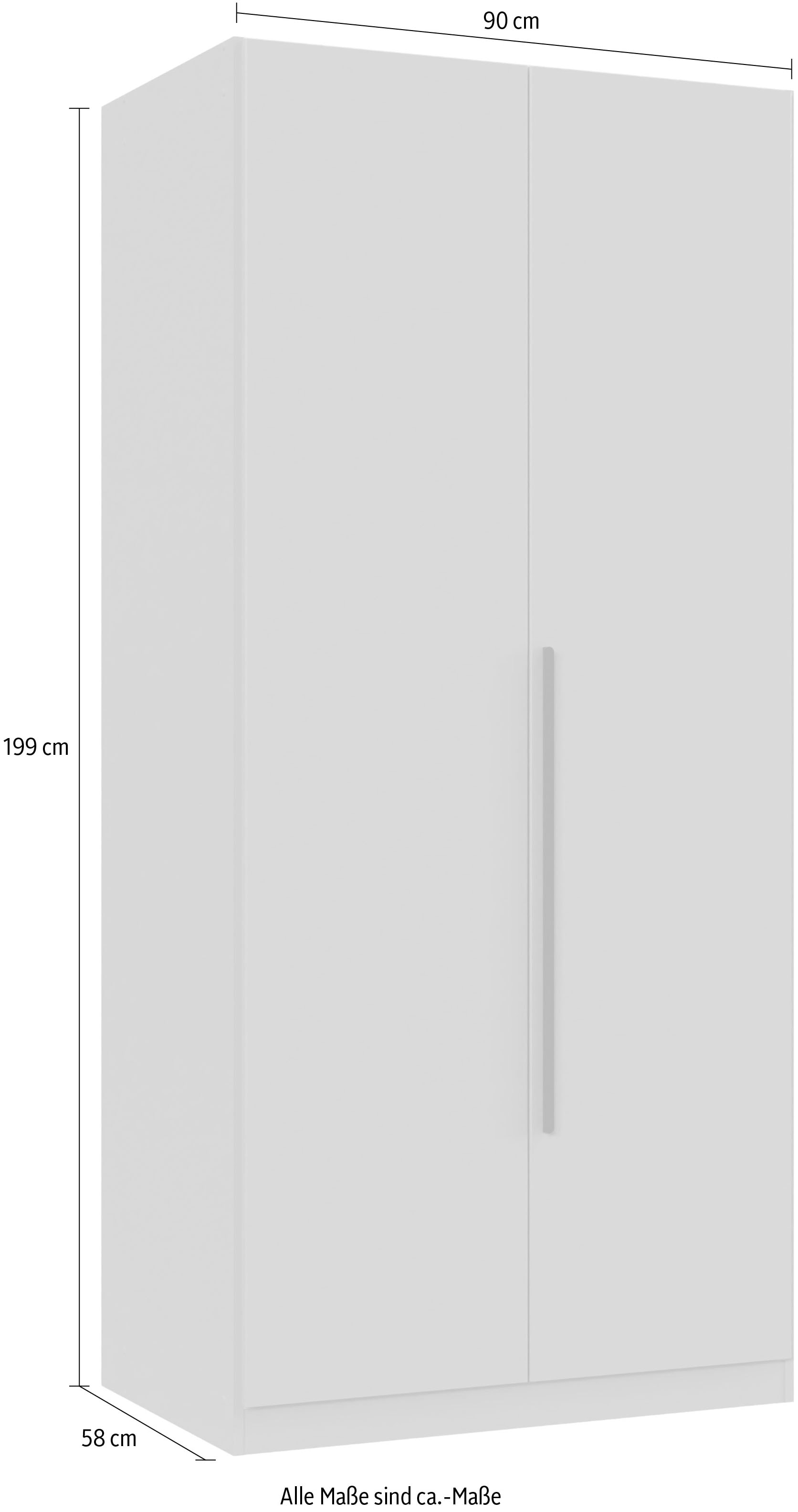 Wimex Drehtürenschrank »Marburg in der Breite 90cm, inkl. Kleiderstange und Einlegeboden« in verschiedenen Farbvarianten erhältlich