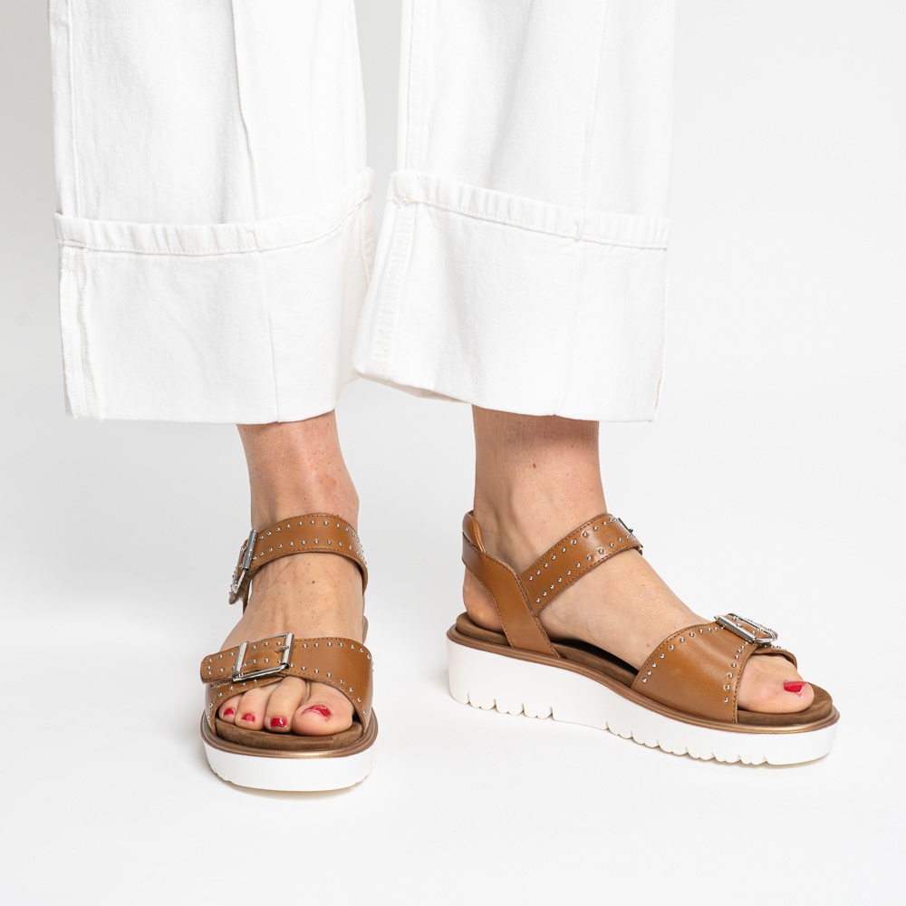 Ara Keilsandalette »BILBAO«  Keilabsatz, Plaeau, Riemchensandale mit Nieten, Weite G (= weit)