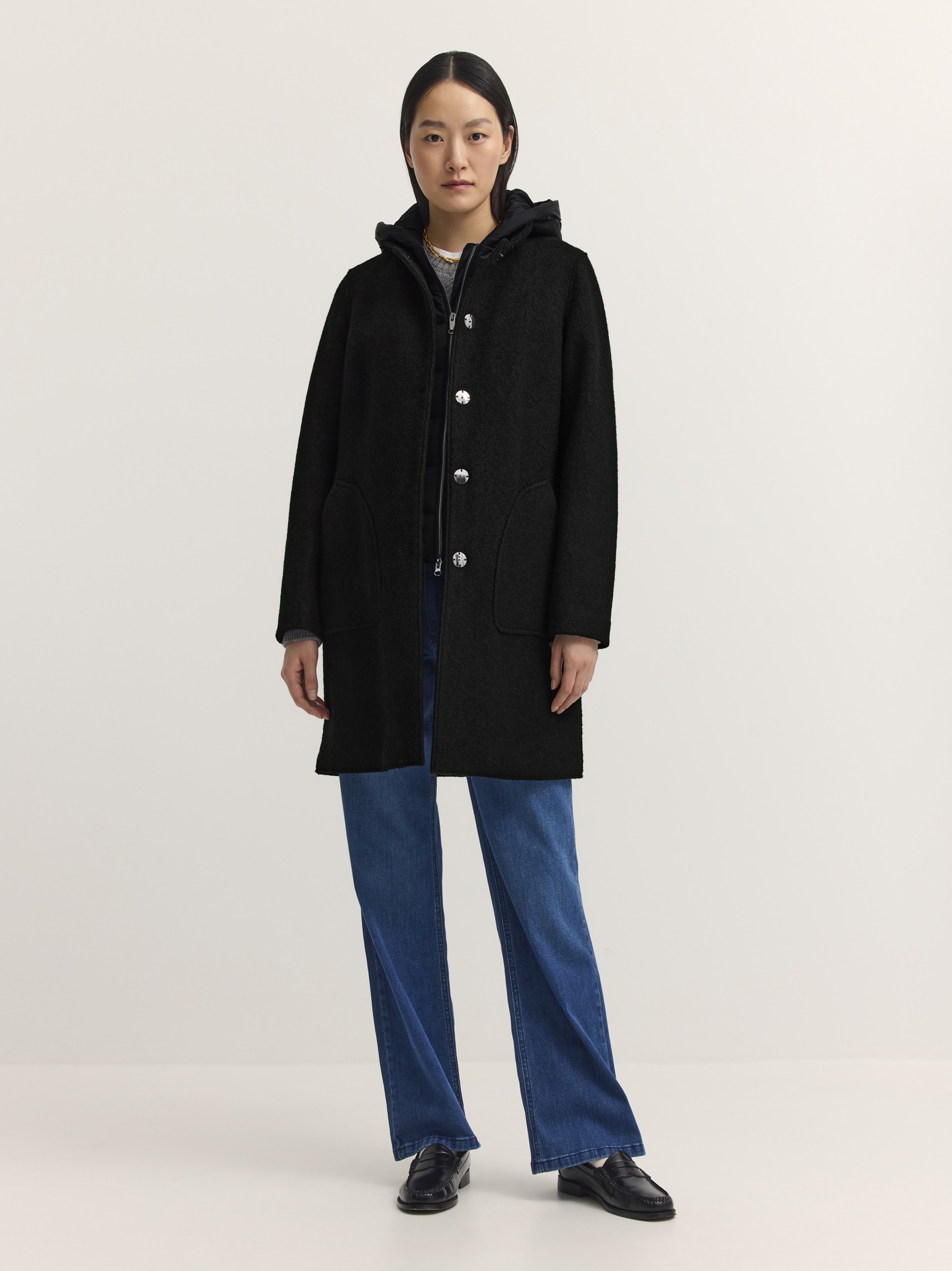 bugatti Kurzmantel »Regular Fit« Regular Fit Schurwolle Westeneinsatz